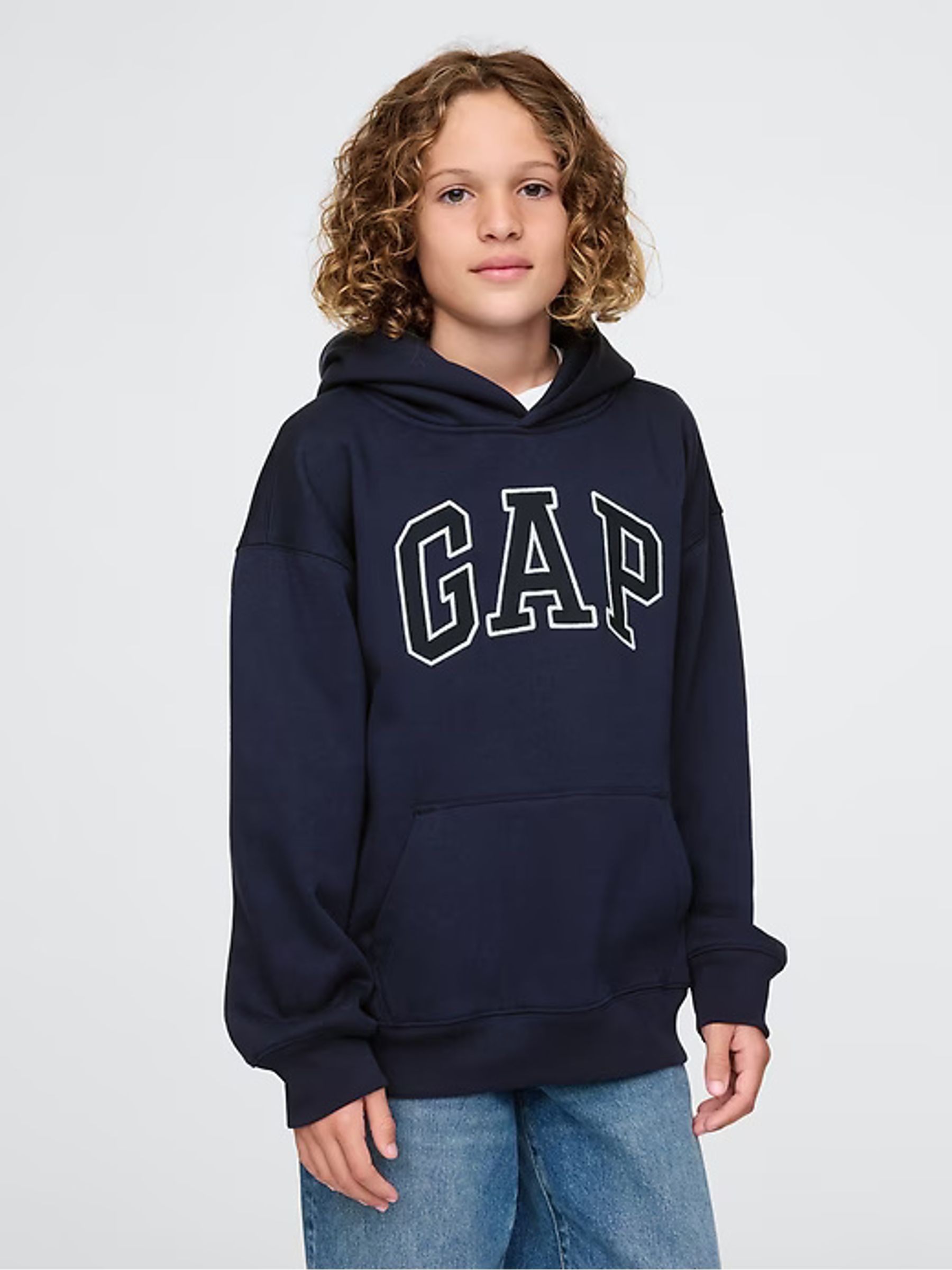 Navy Blue Logo Hoodie (4-13yrs) - Image 6 of 13