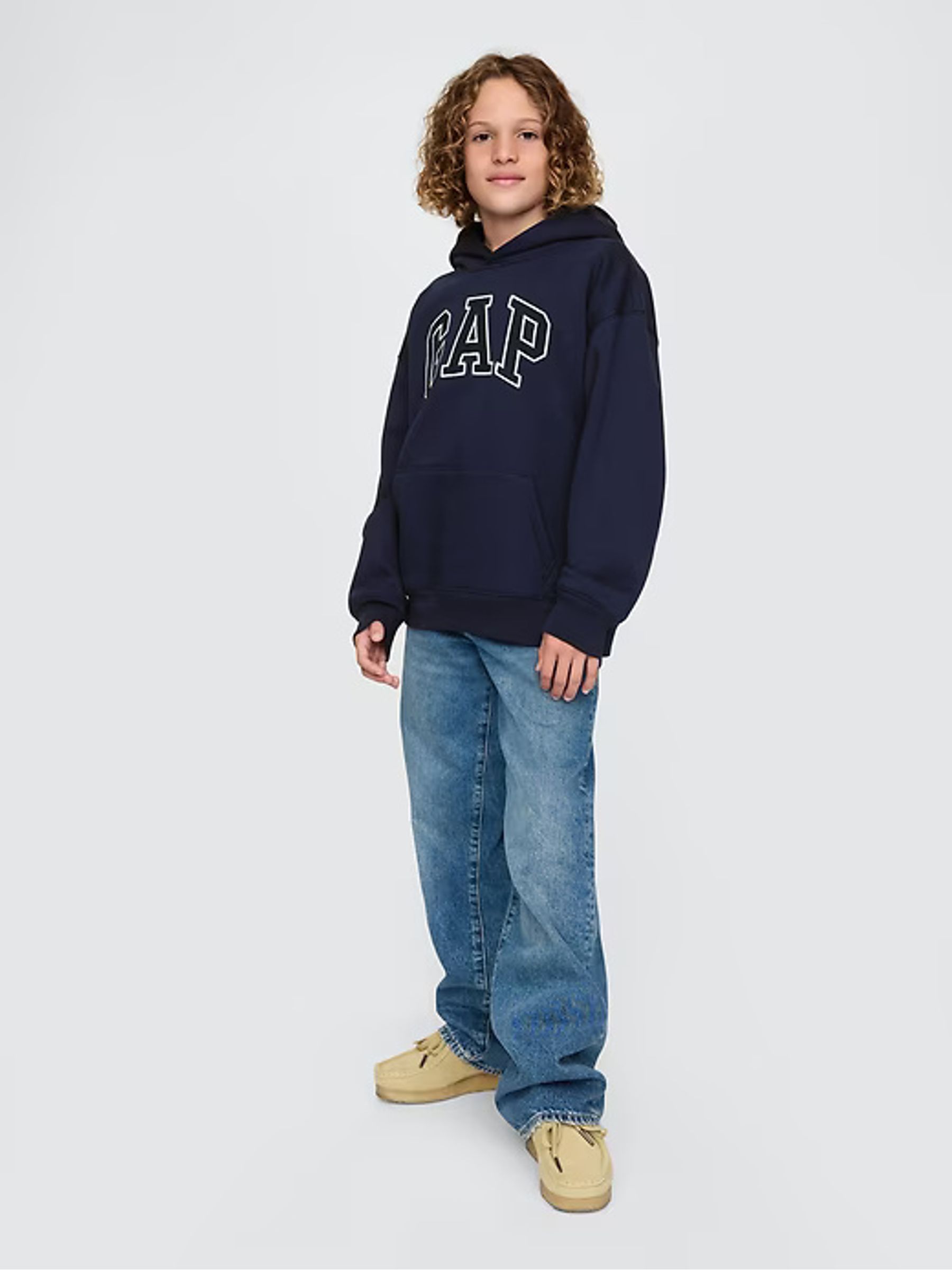 Navy Blue Logo Hoodie (4-13yrs) - Image 8 of 13
