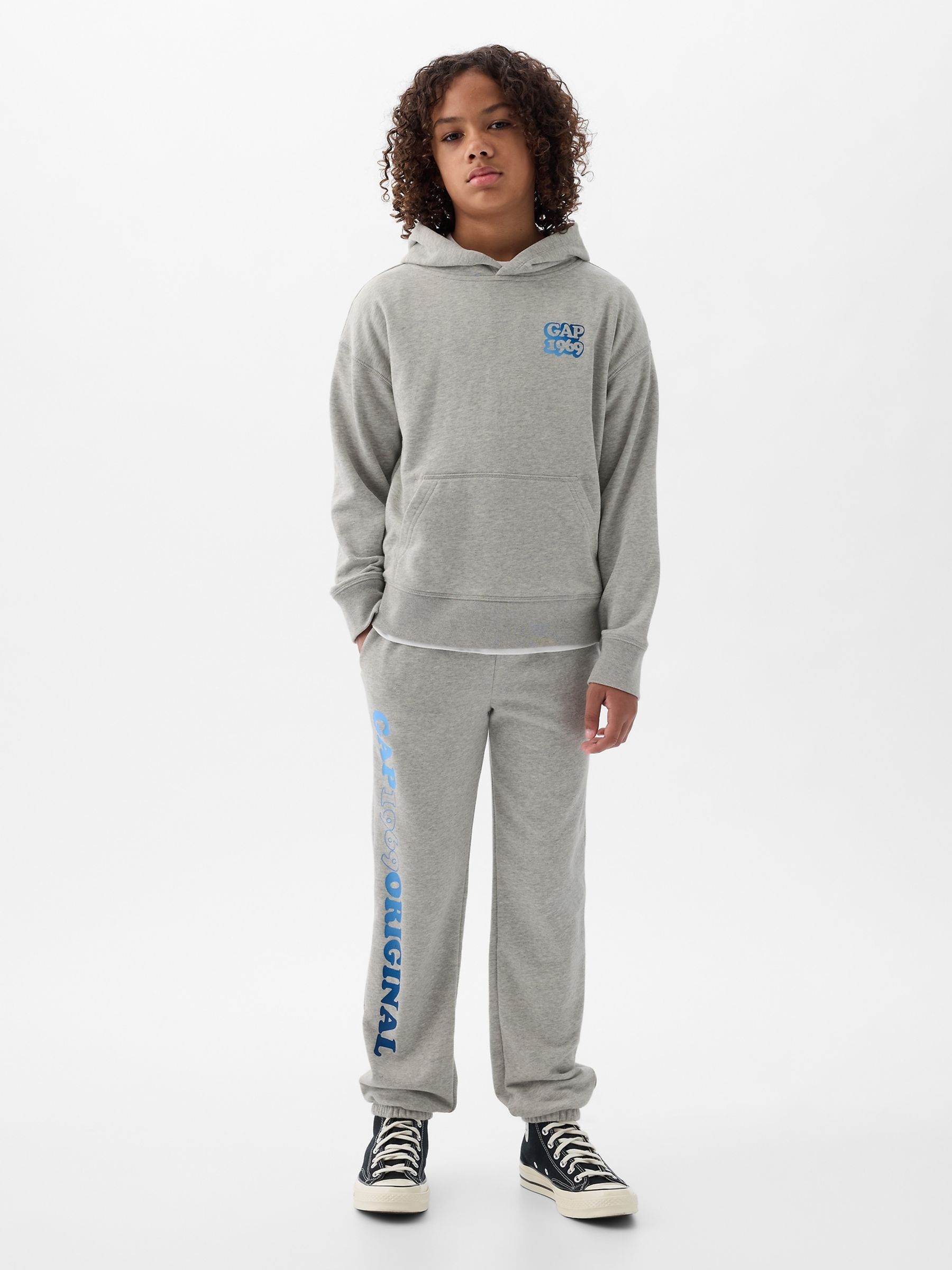Grey 1969 Logo Pull On Joggers (4-13yrs) - Image 3 of 5