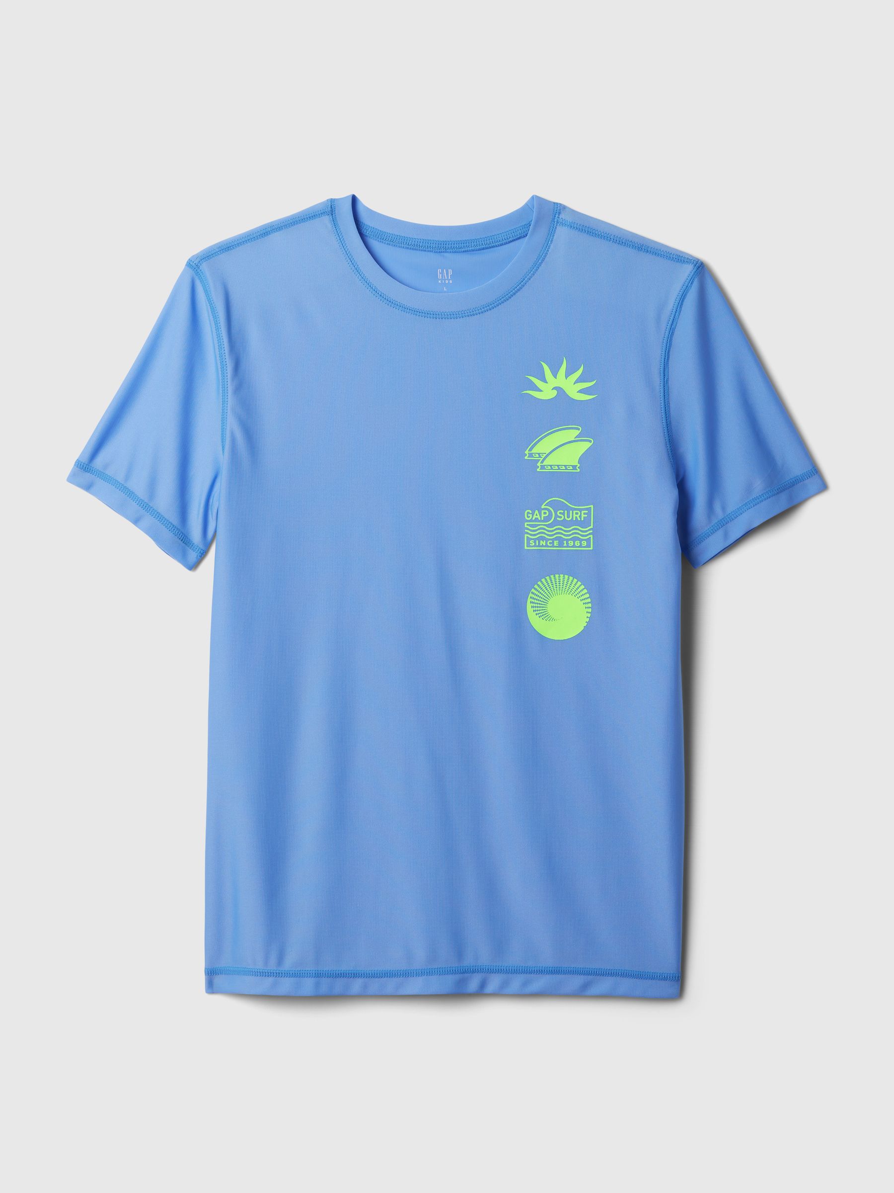 Blue Short Sleeve Rash Vest (4-13yrs) - Image 1 of 1
