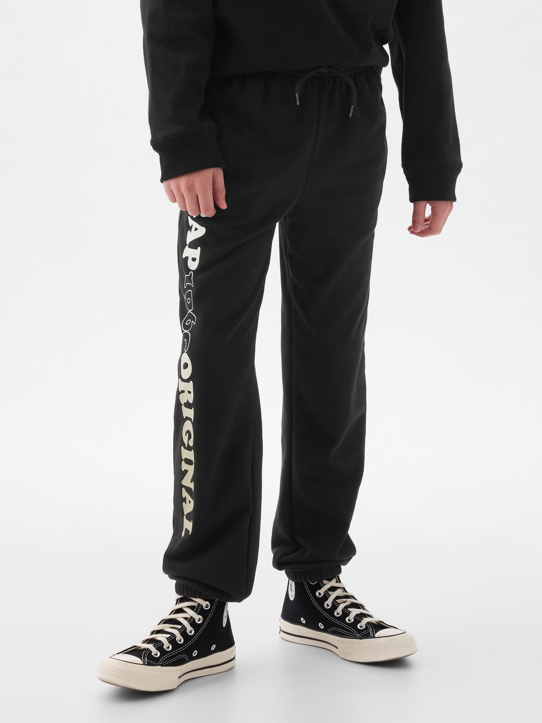 Black 1969 Logo Pull On Joggers (4-13yrs) - Image 1 of 4