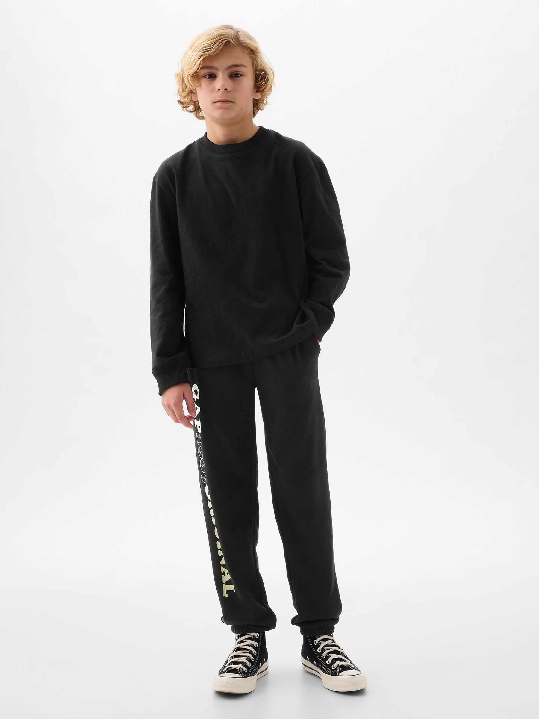 Black 1969 Logo Pull On Joggers (4-13yrs) - Image 3 of 4