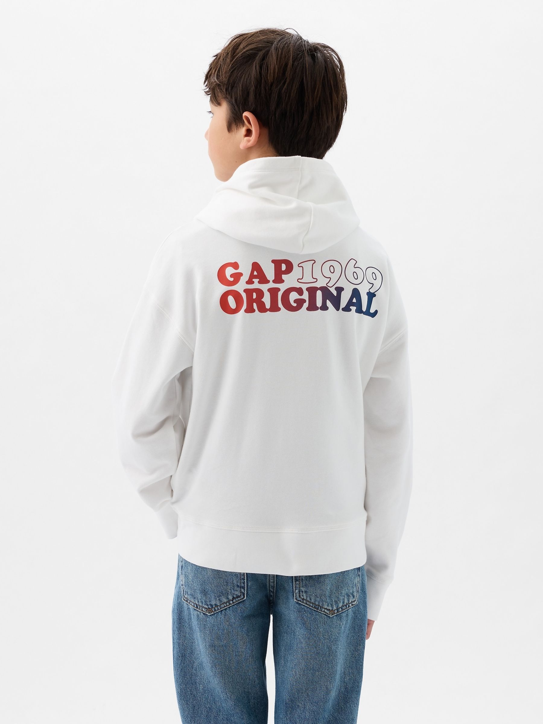 White 1969 Logo Hoodie (4-13yrs) - Image 2 of 4