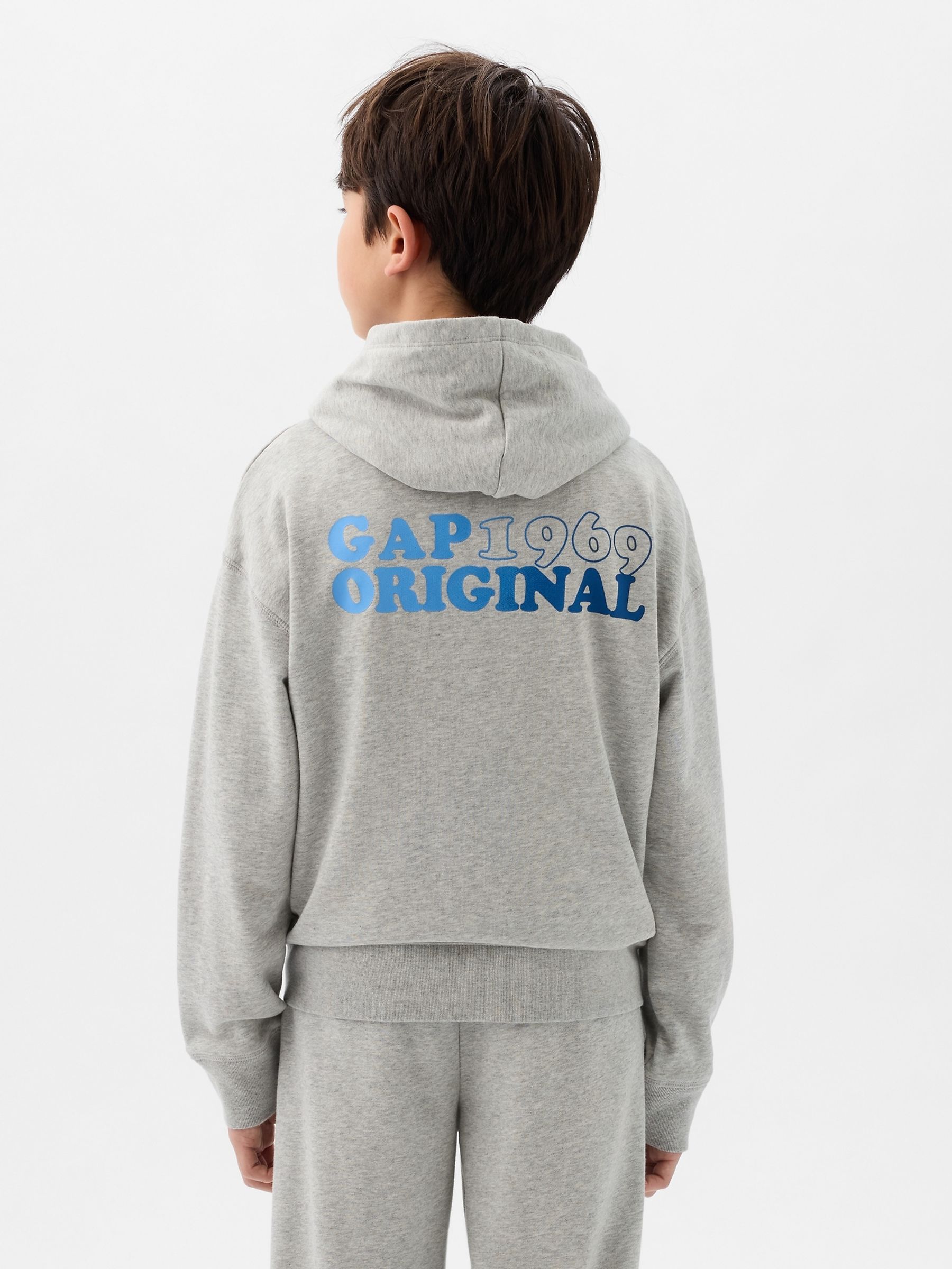 Grey 1969 Logo Hoodie (4-13yrs) - Image 2 of 3