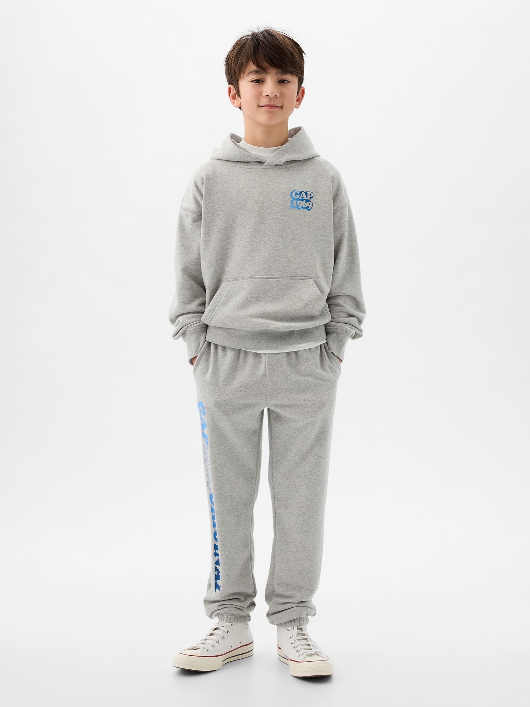 Grey 1969 Logo Hoodie (4-13yrs) - Image 3 of 3