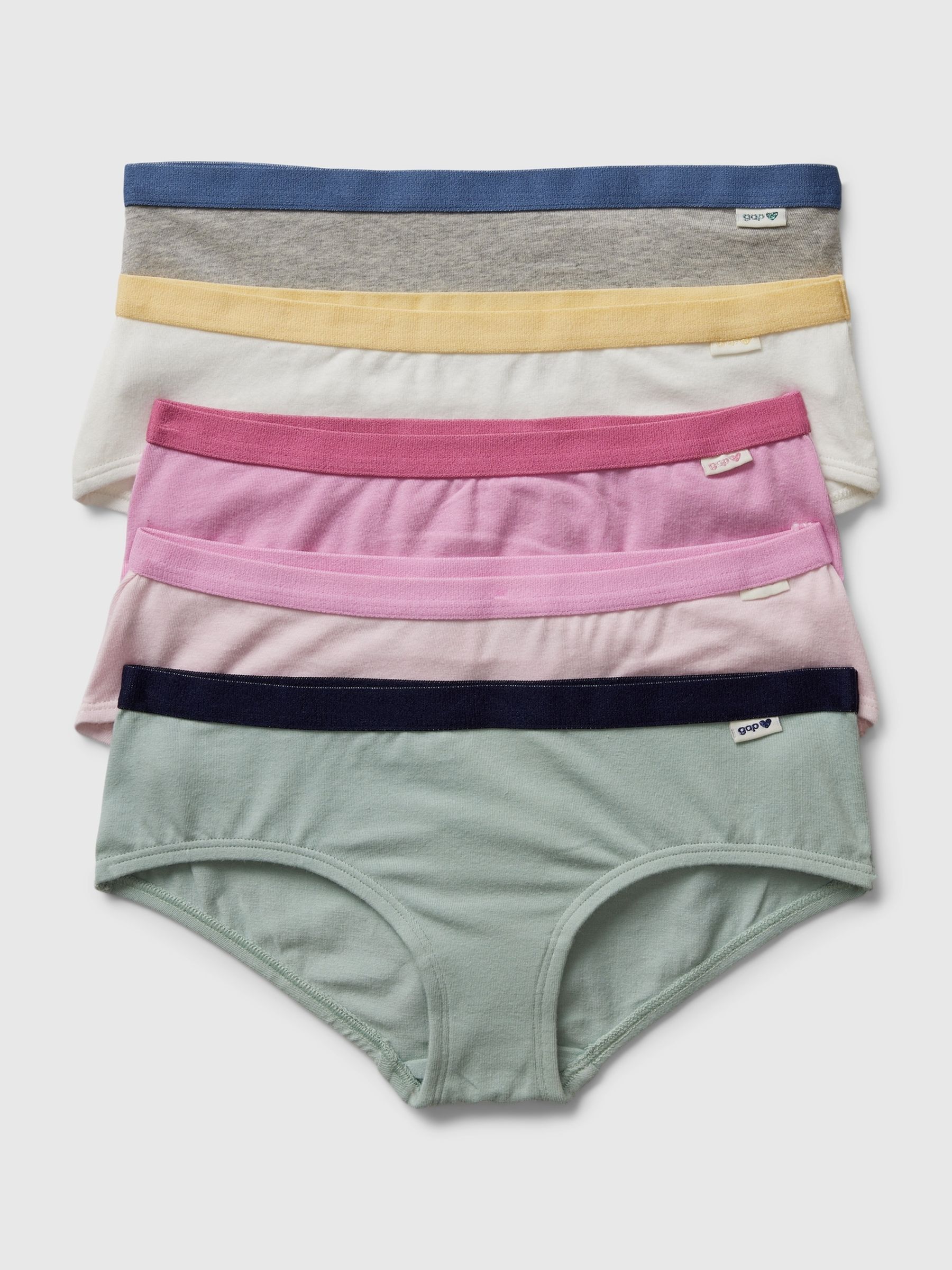 Grey Cotton Hipster Briefs 5 Pack (4-12yrs) - Image 1 of 1