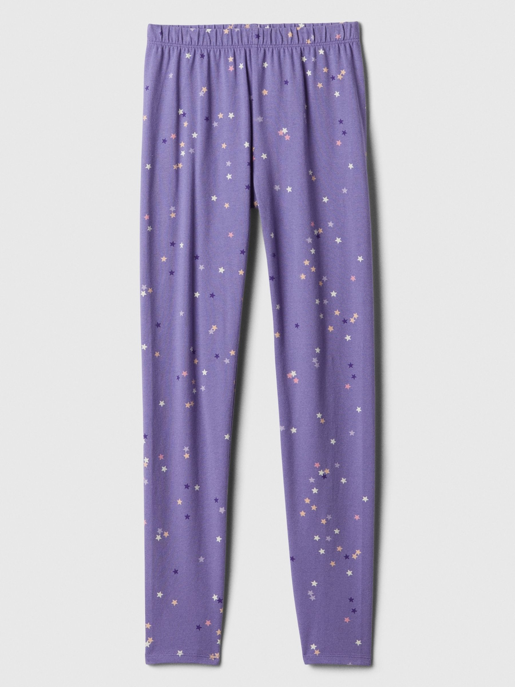 Purple Stretch Jersey Print Leggings (4-13yrs) - Image 1 of 1