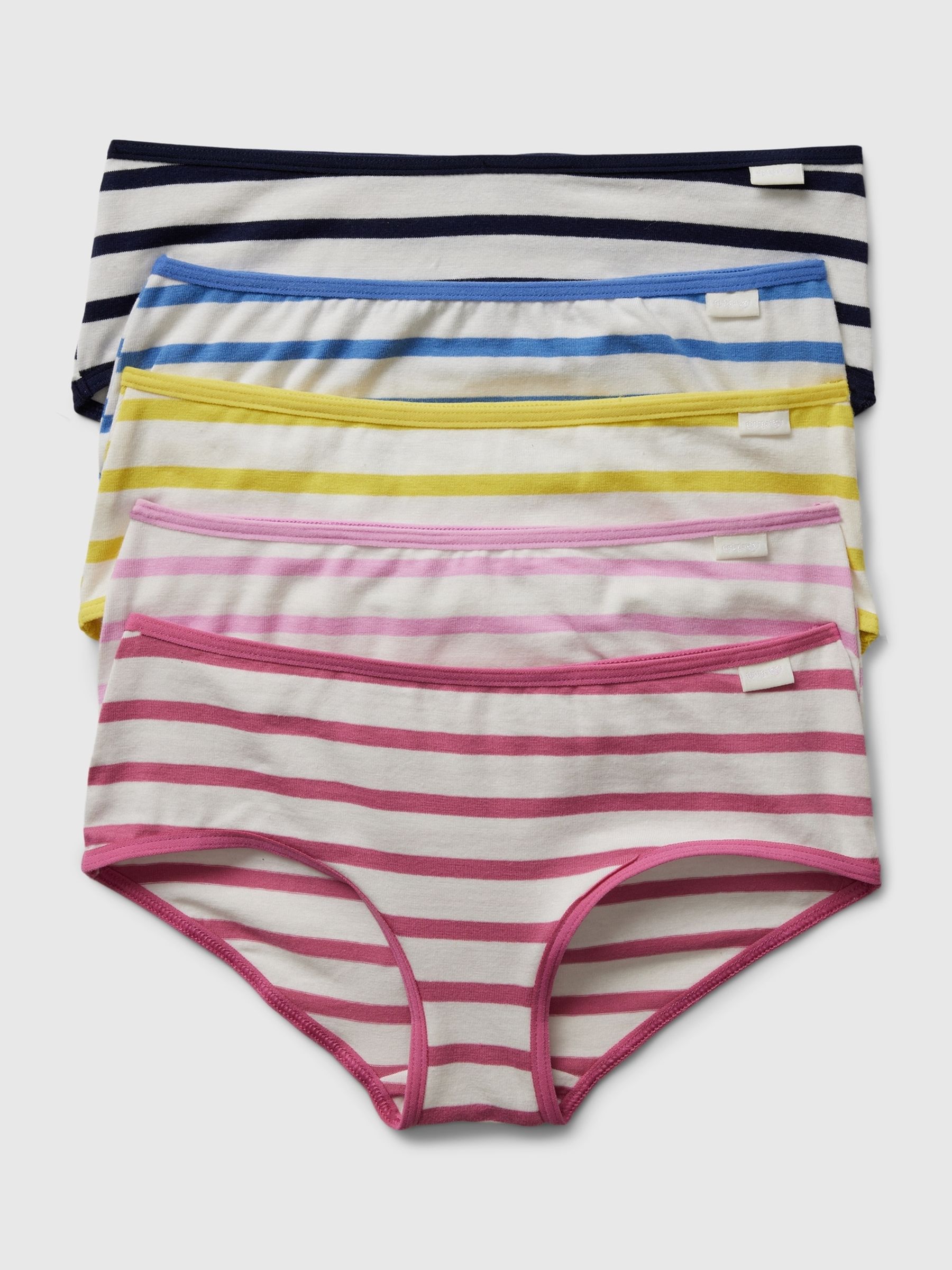 Pink Cotton Hipster Briefs 5 Pack (4-12yrs) - Image 1 of 1