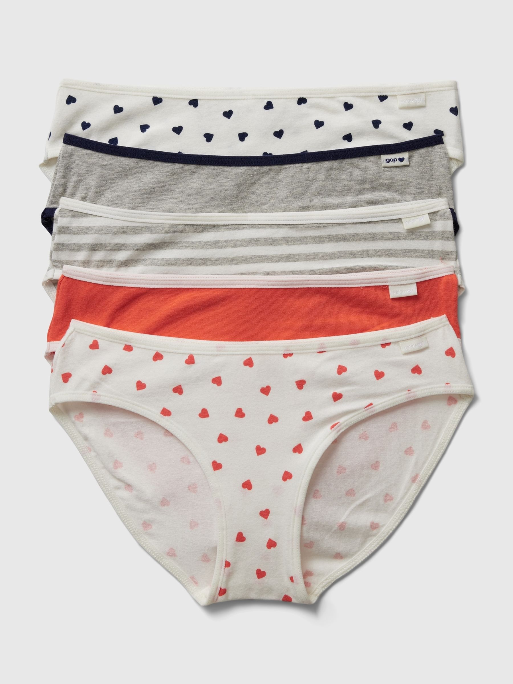 Grey Bikini Briefs 5-Pack (4-12yrs) - Image 1 of 1