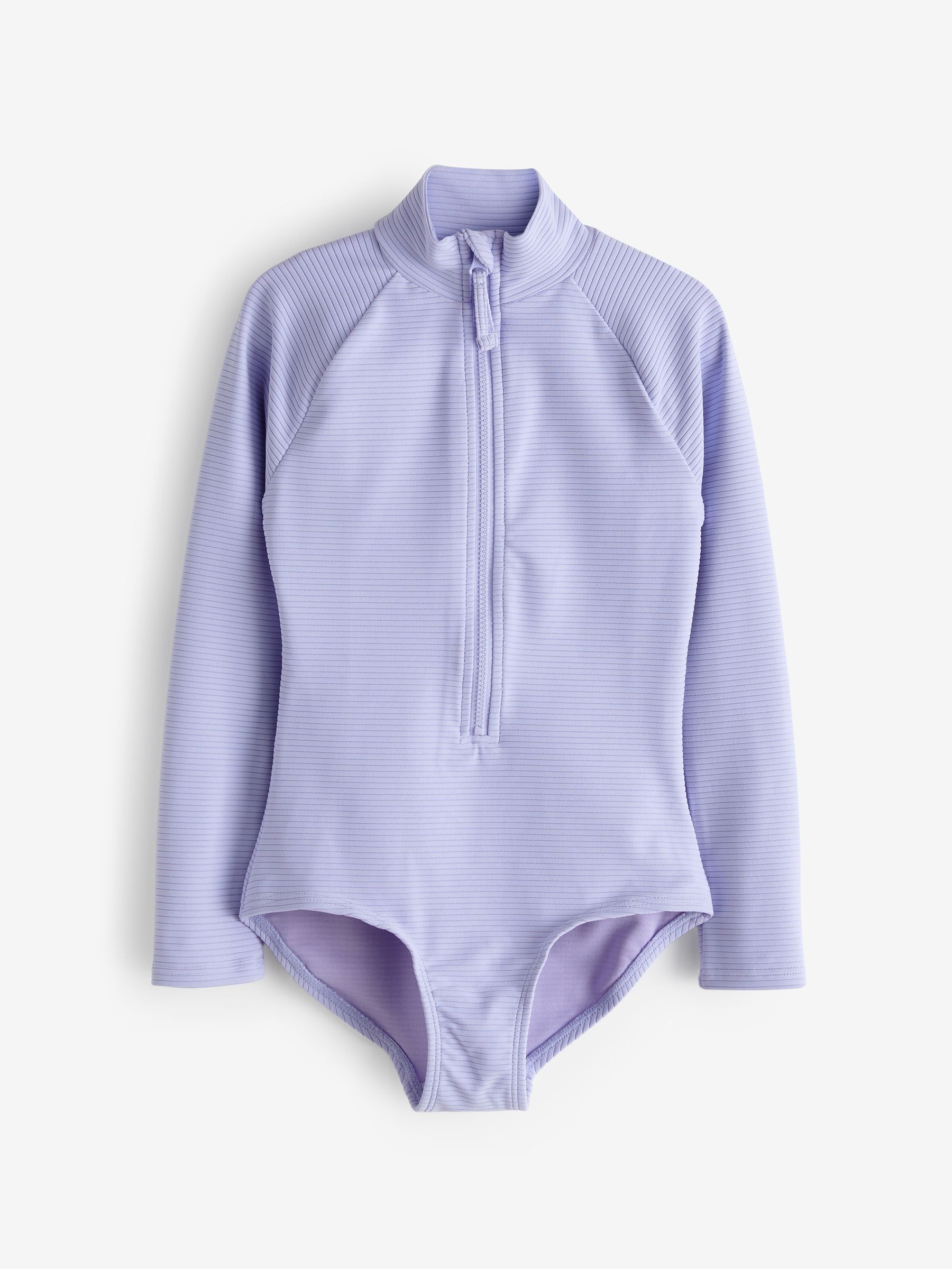 Purple Long Sleeve Zip Swimsuit (4-12yrs) - Image 1 of 3
