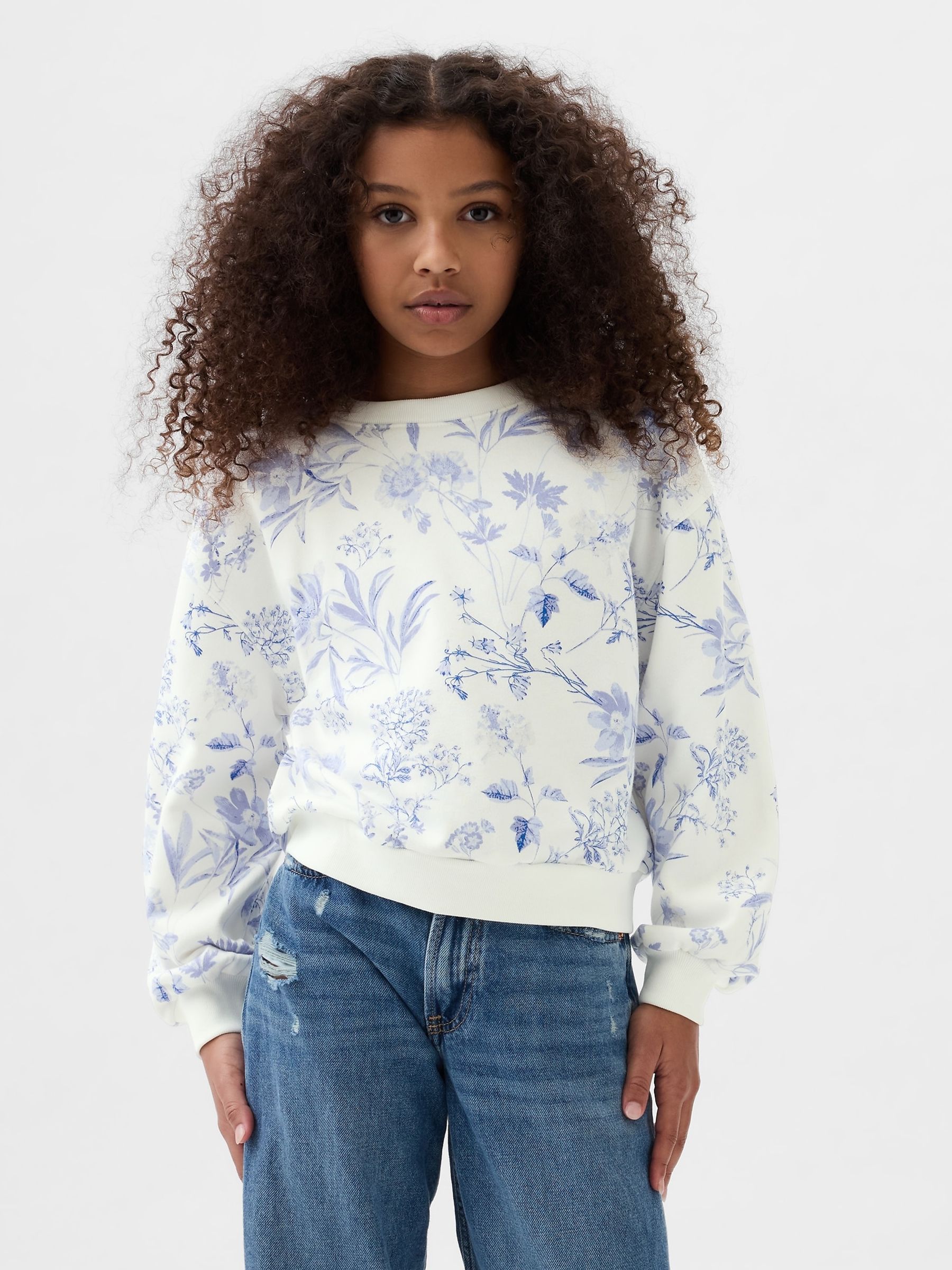 White Graphic Print Sweatshirt (4-13yrs) - Image 1 of 1