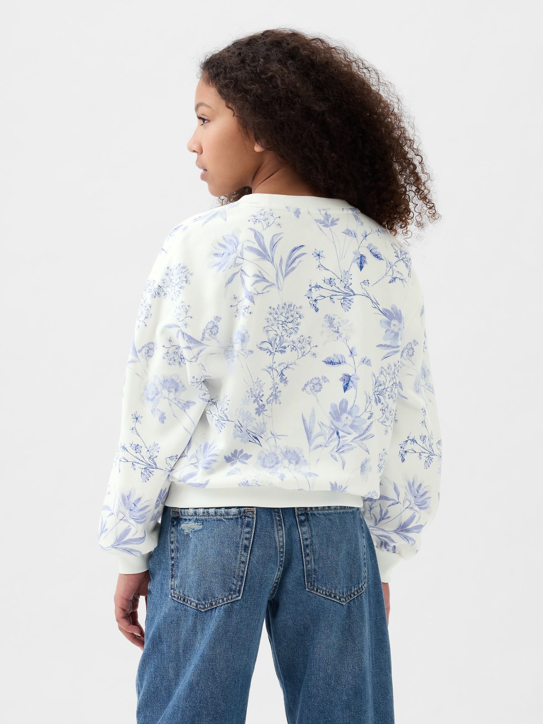 White Graphic Print Sweatshirt (4-13yrs) - Image 2 of 2