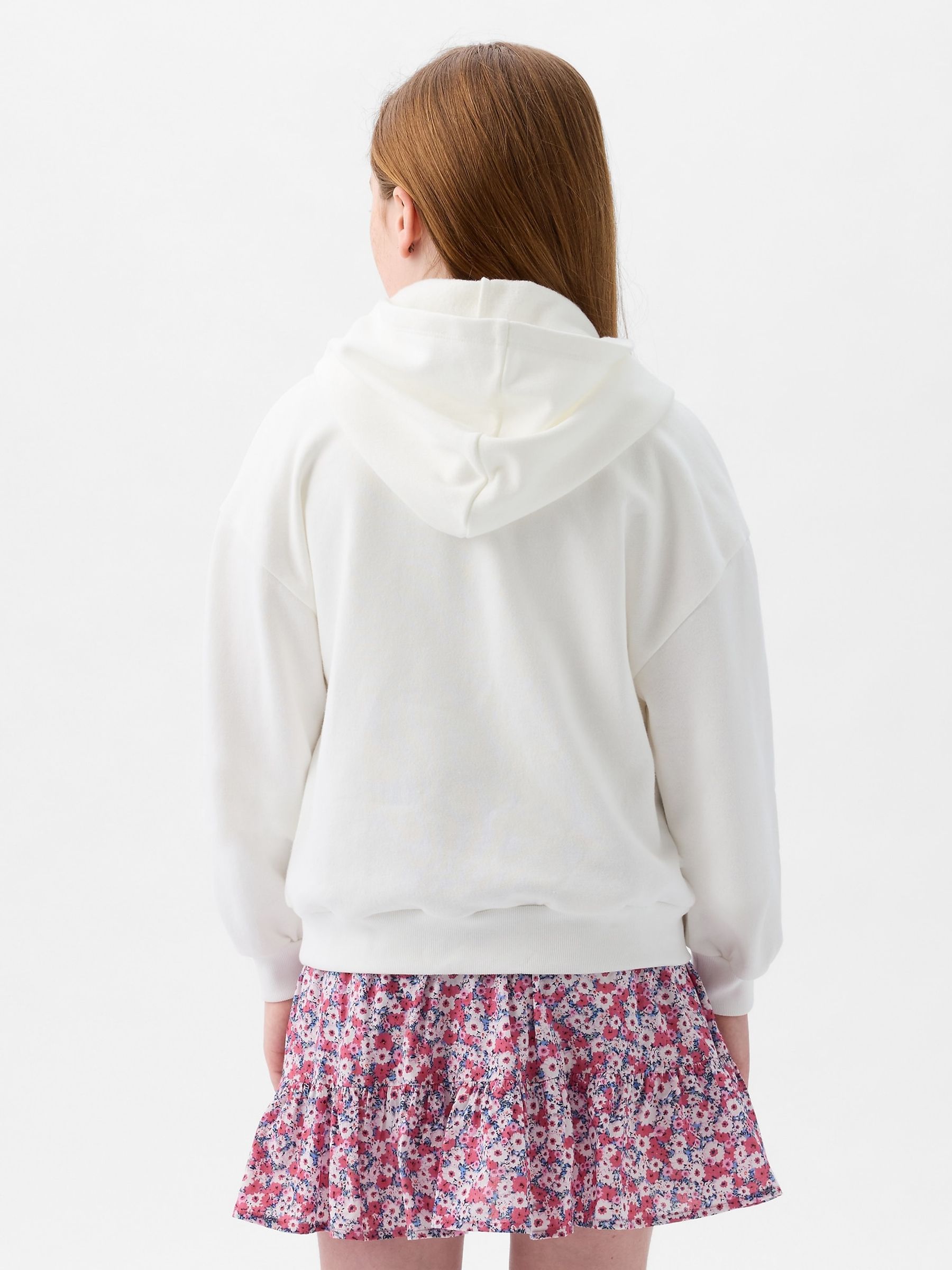 White Embroidered Arch Logo Hoodie (4-13yrs) - Image 3 of 5