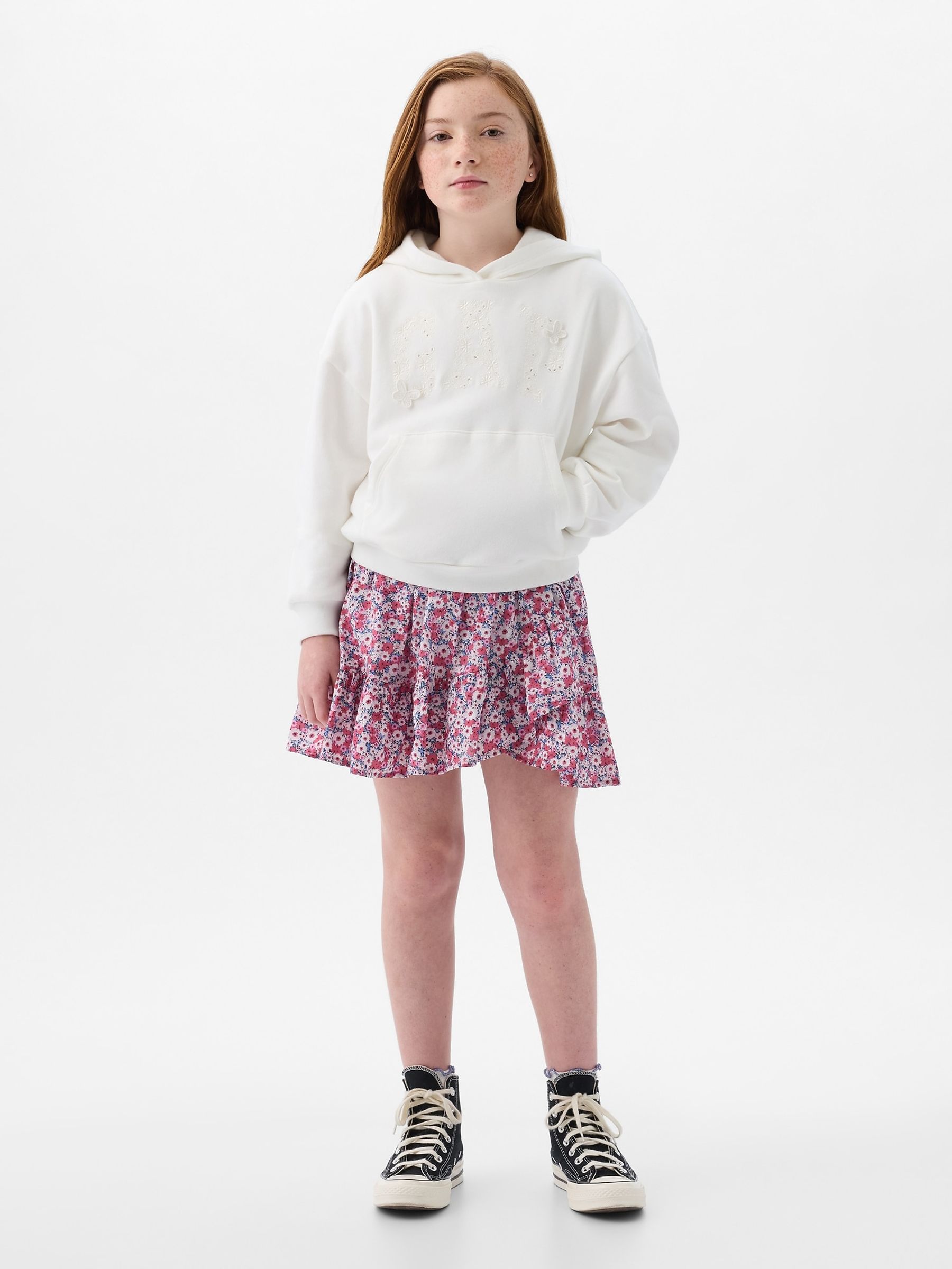 White Embroidered Arch Logo Hoodie (4-13yrs) - Image 4 of 5