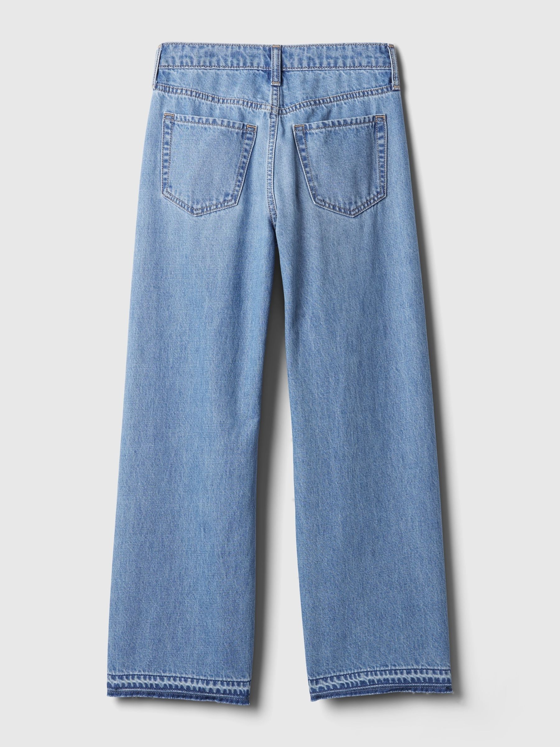 Blue Wide Leg Two Tone Washwell Jeans (6-13yrs) - Image 5 of 6
