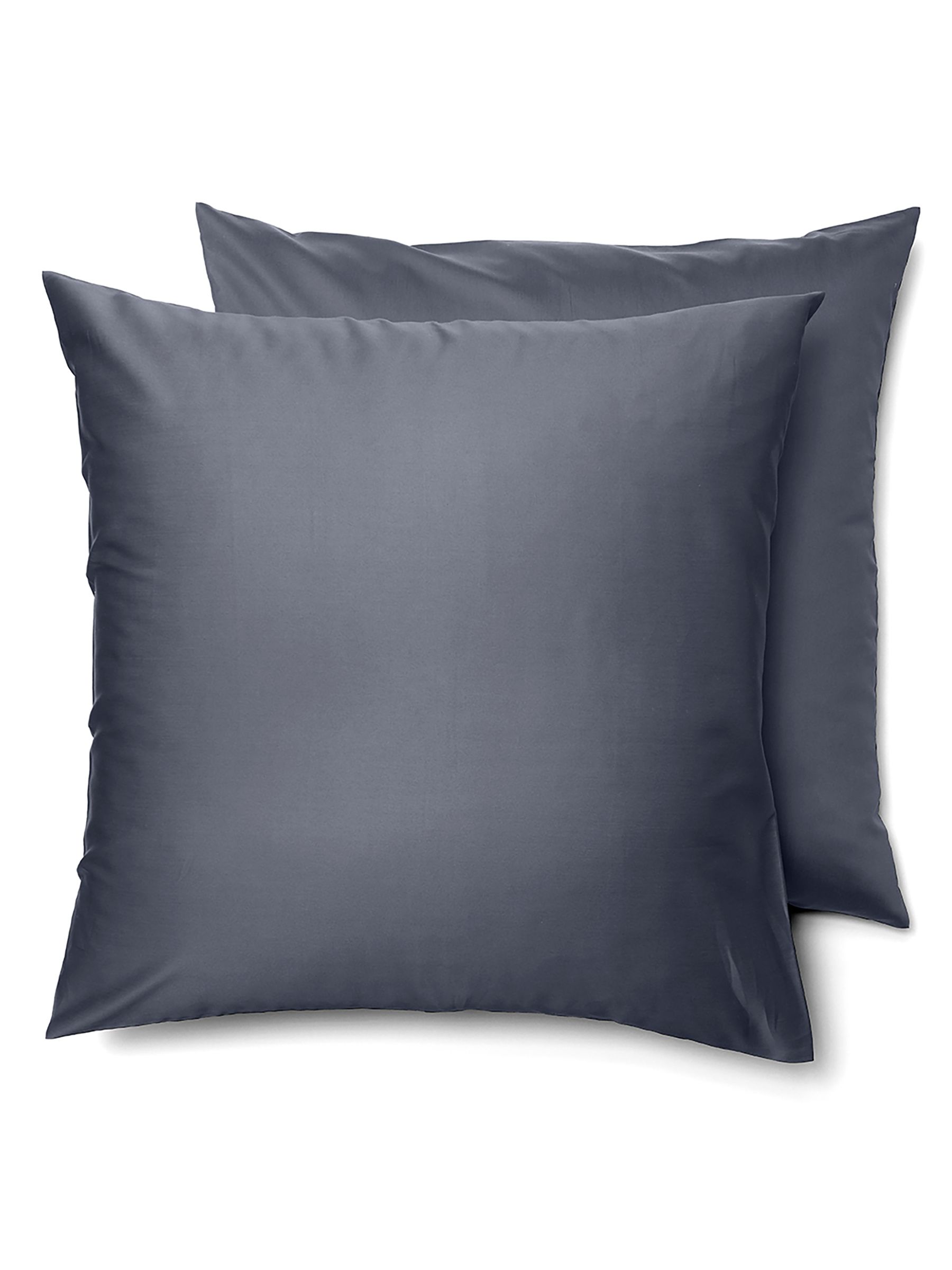 Bedfolk Set of 2 Blue Luxe 100% Cotton Square Pillowcases - Image 3 of 3