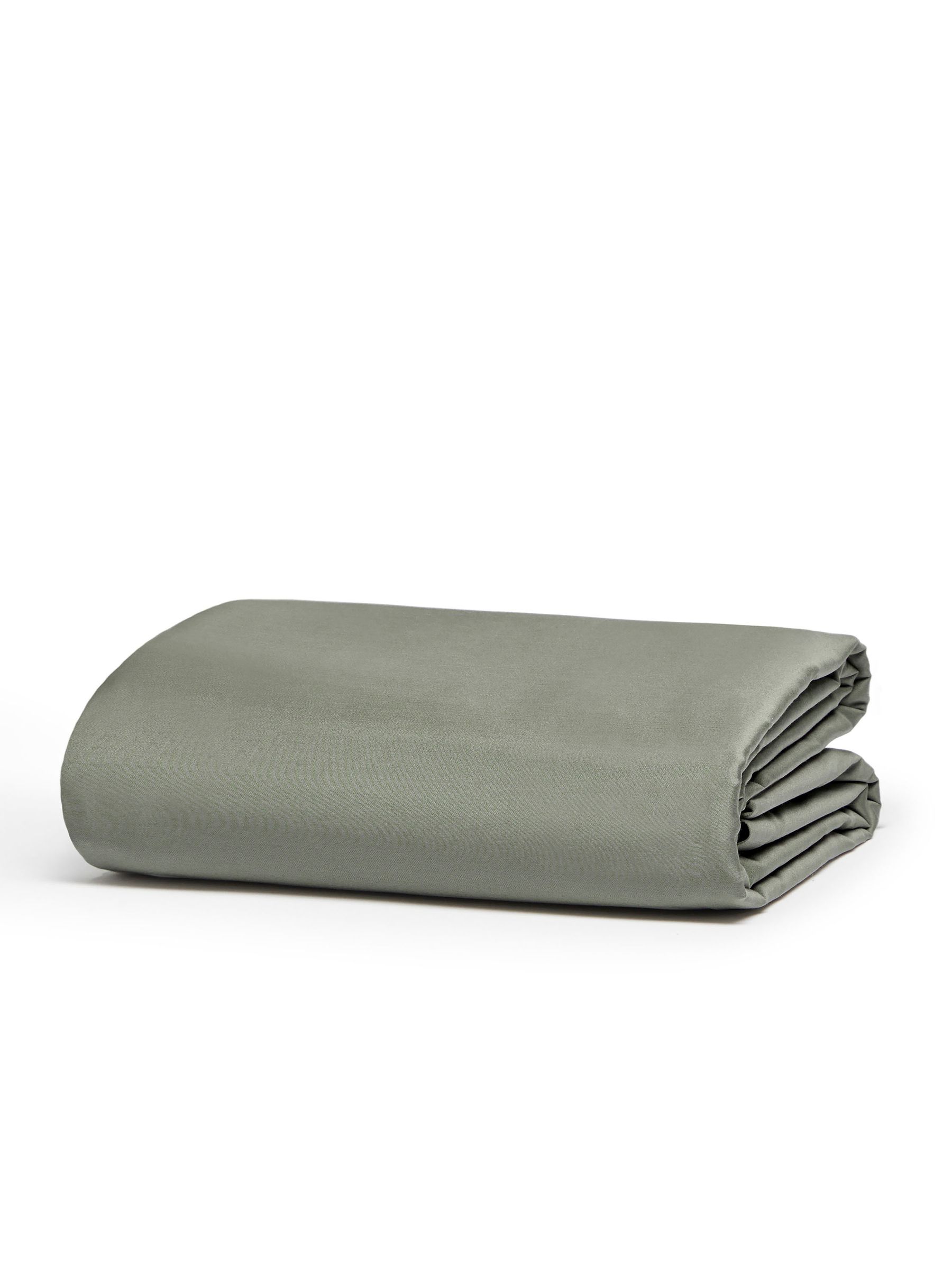 Bedfolk Green 100% Cotton Luxe Fitted Sheet - Image 4 of 4