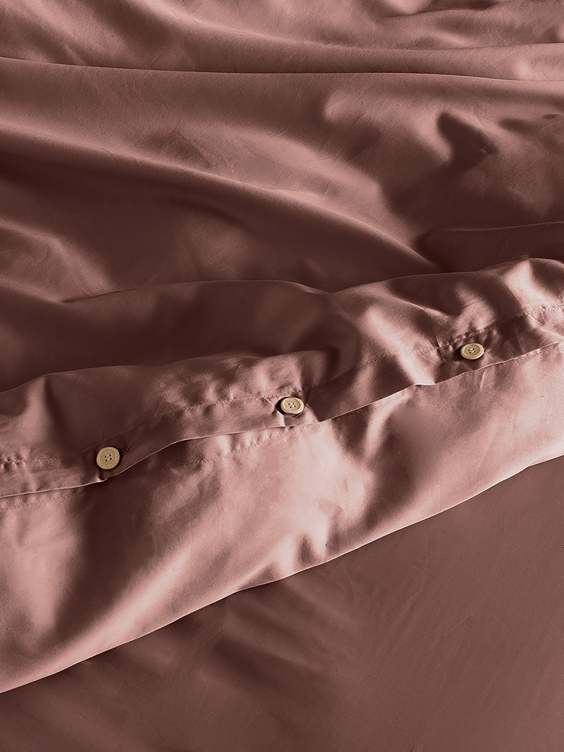 Bedfolk Orange 100% Cotton Luxe Deep Fitted Sheet - Image 2 of 4