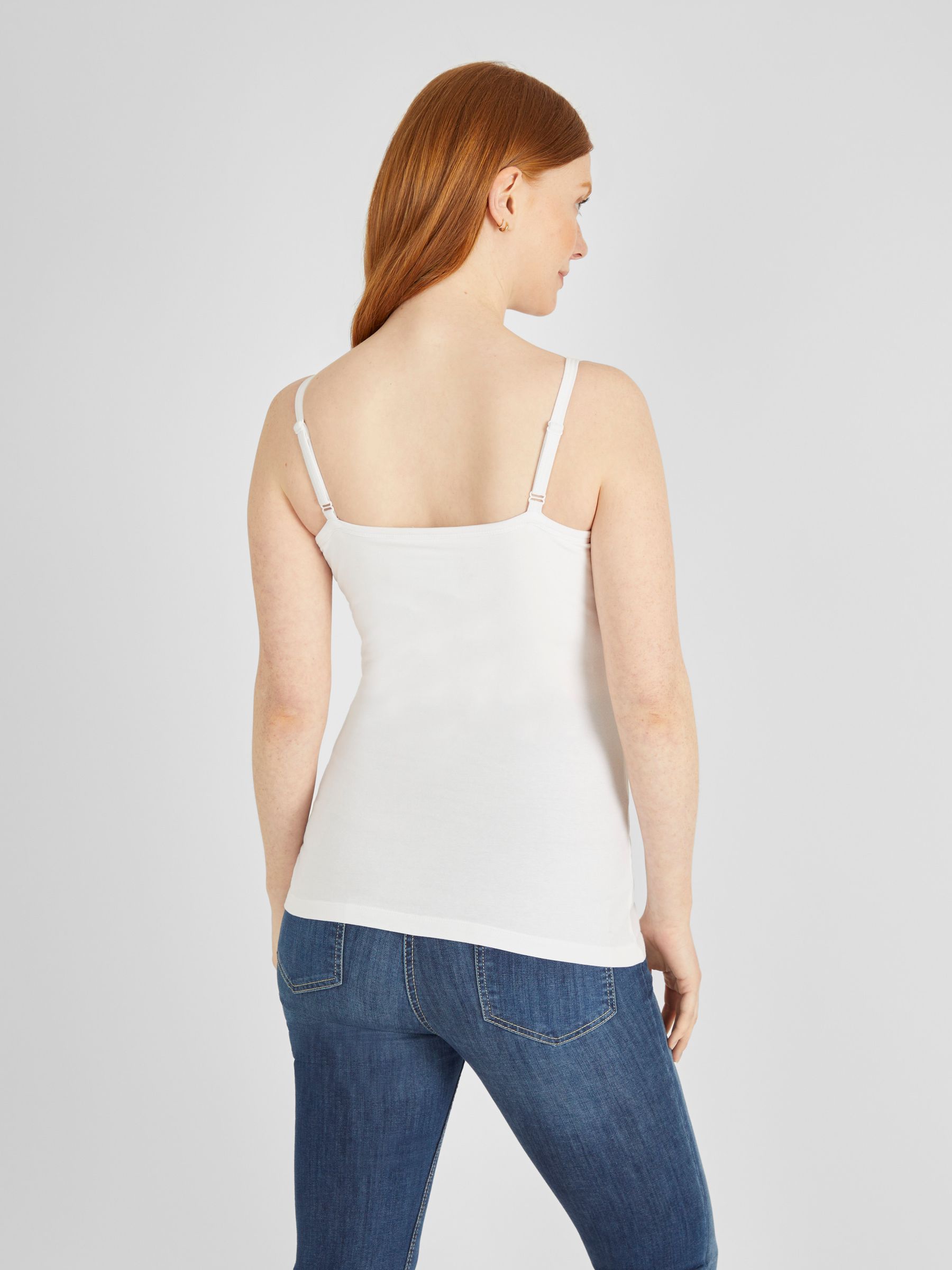 White 2-Pack Maternity & Nursing Vest Tops - Image 3 of 4