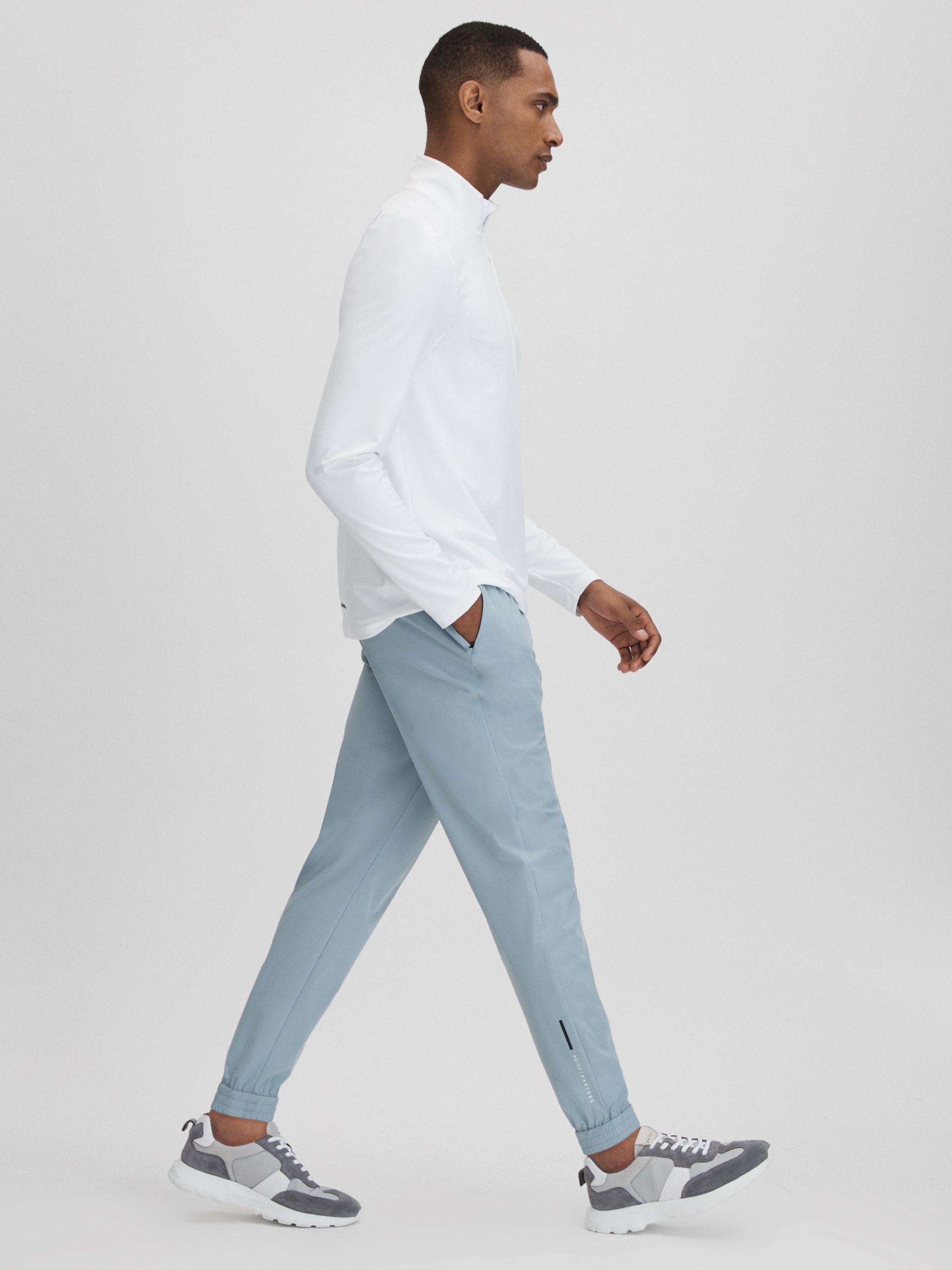 Castore Water Repellent Track Joggers in Blue Silver - Image 3 of 8