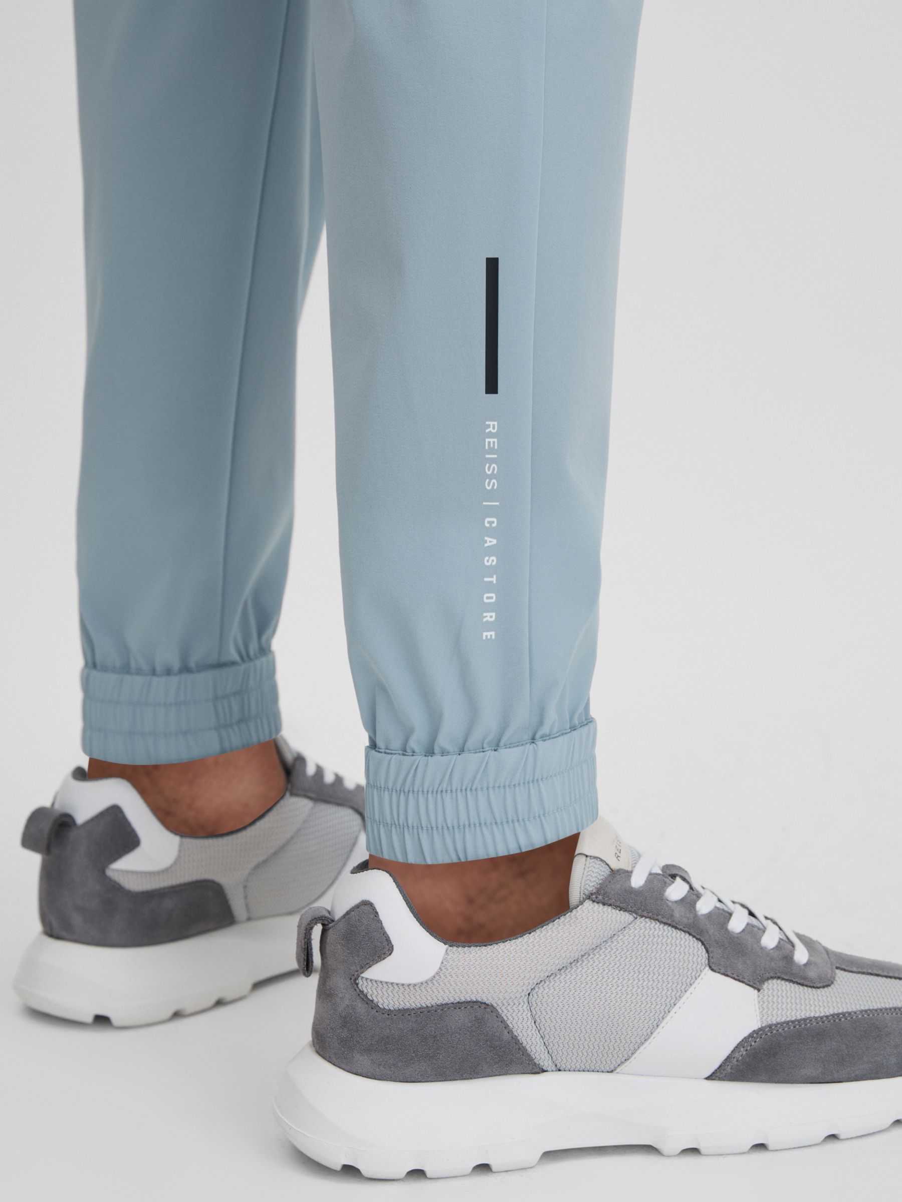 Castore Water Repellent Track Joggers in Blue Silver - Image 6 of 8