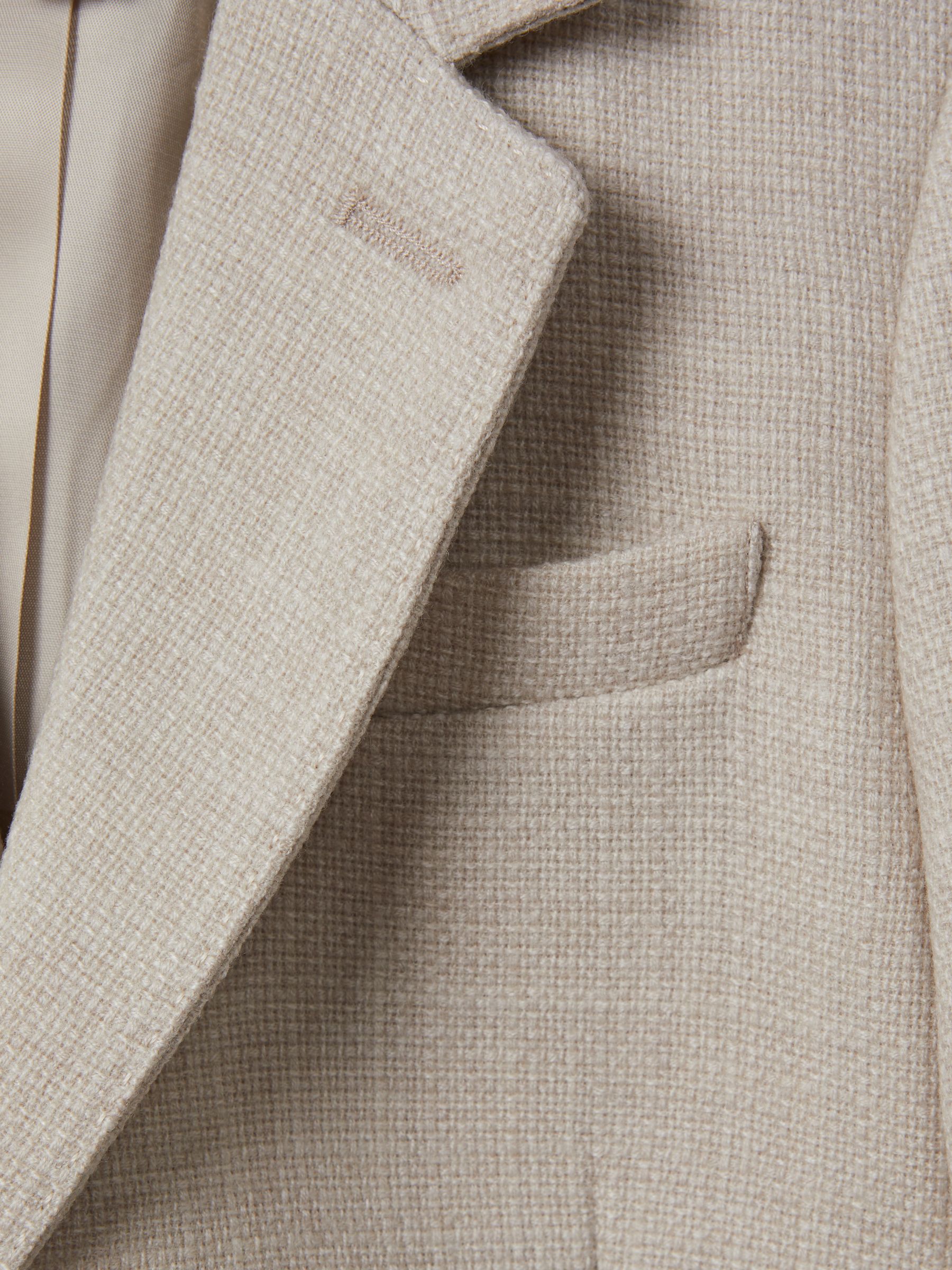 3-9 yrs Textured Wool Blend Single Breasted Blazer in Stone - Image 4 of 4