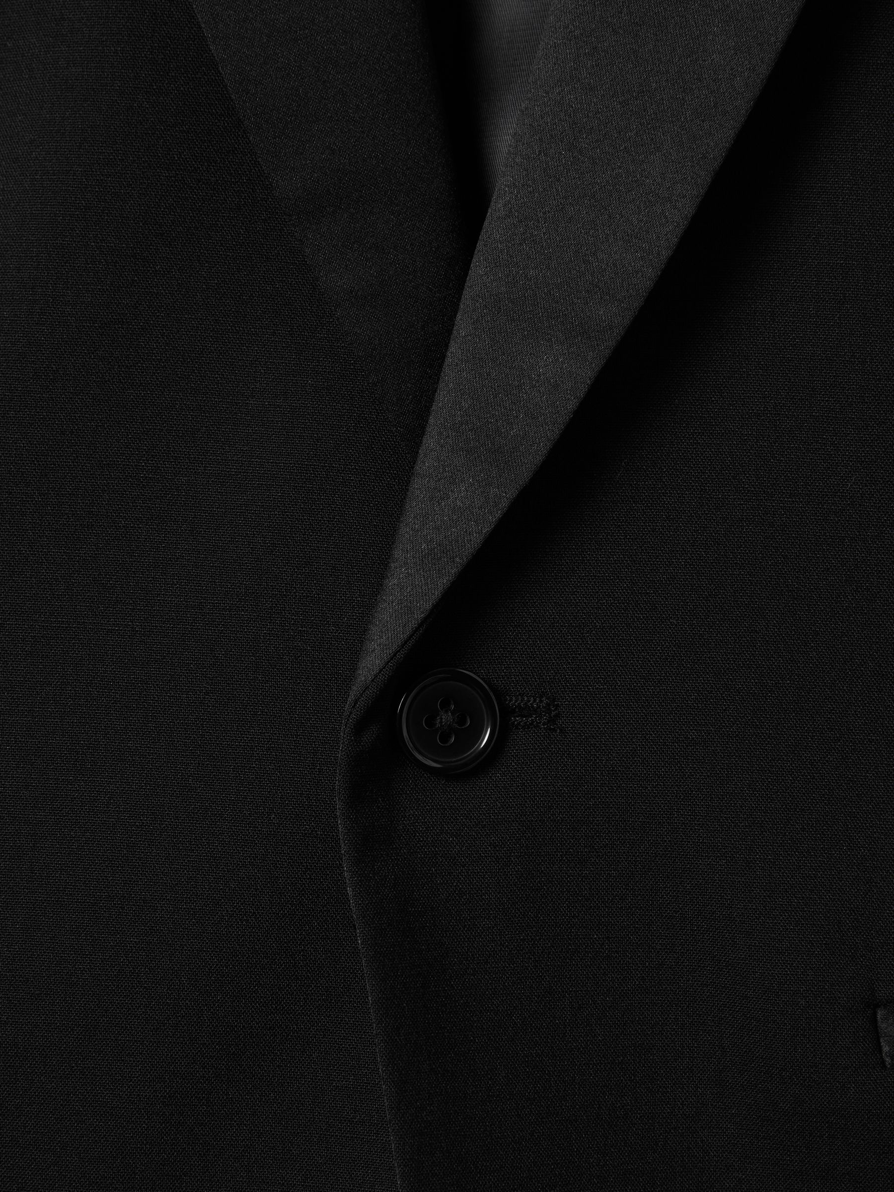 3-9 yrs Tuxedo Satin Single Breasted Blazer in Black - Image 4 of 6