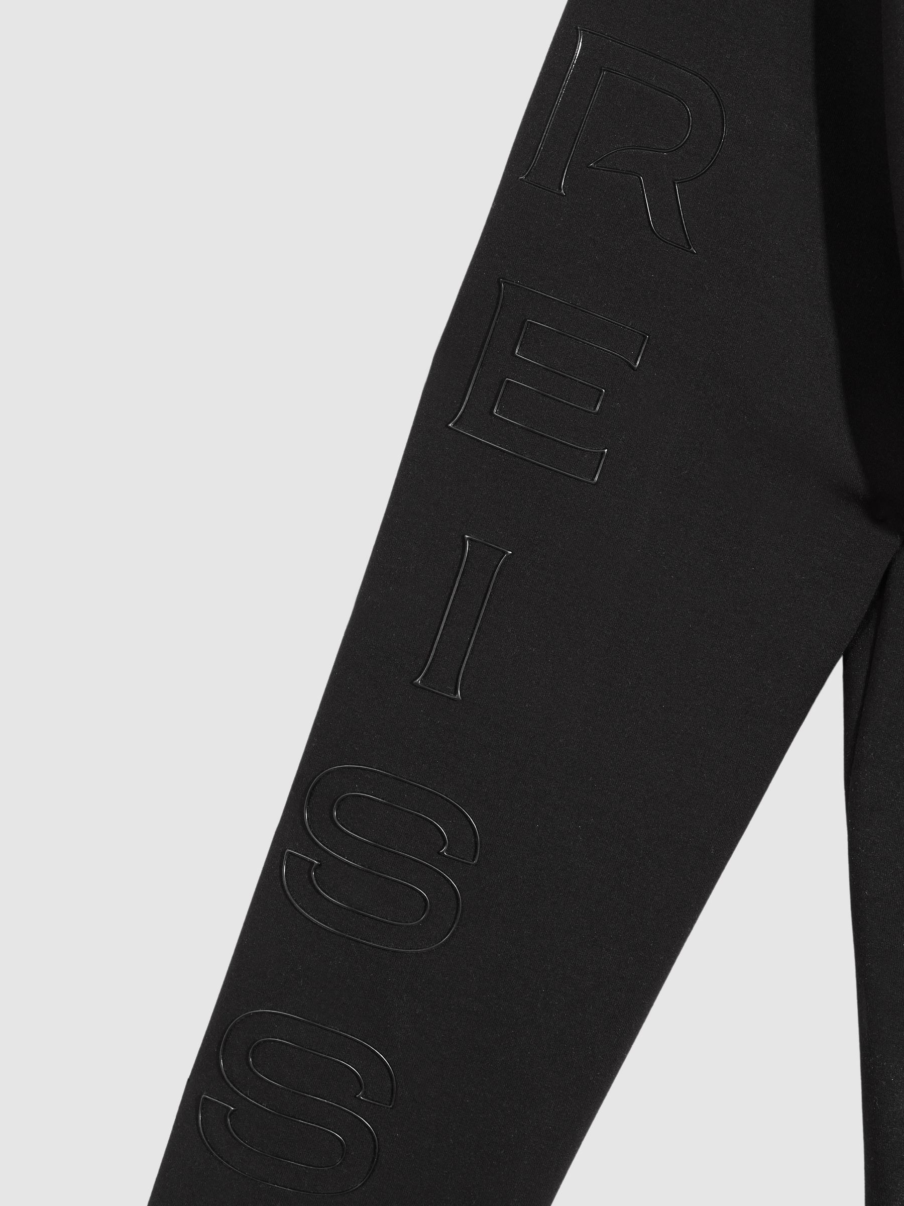 Interlock Jersey Half-Zip Funnel Neck Sweatshirt in Black - Image 5 of 7
