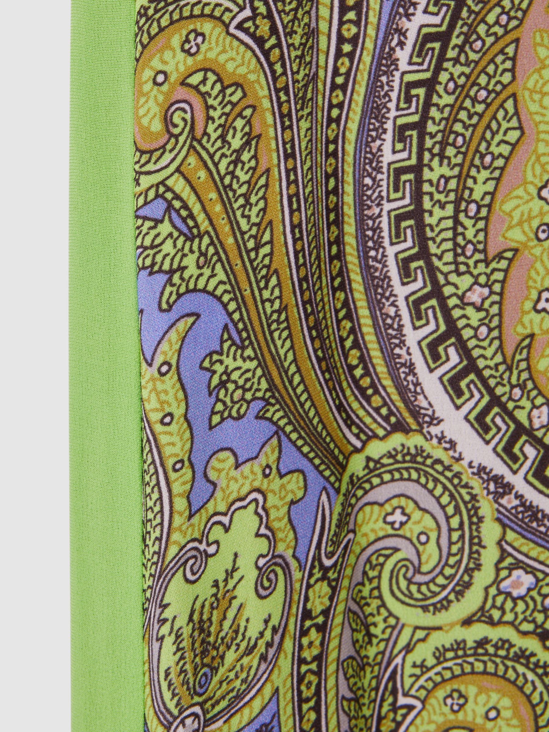 Florere Printed Wide Leg Trousers in Lime/Green - Image 6 of 6