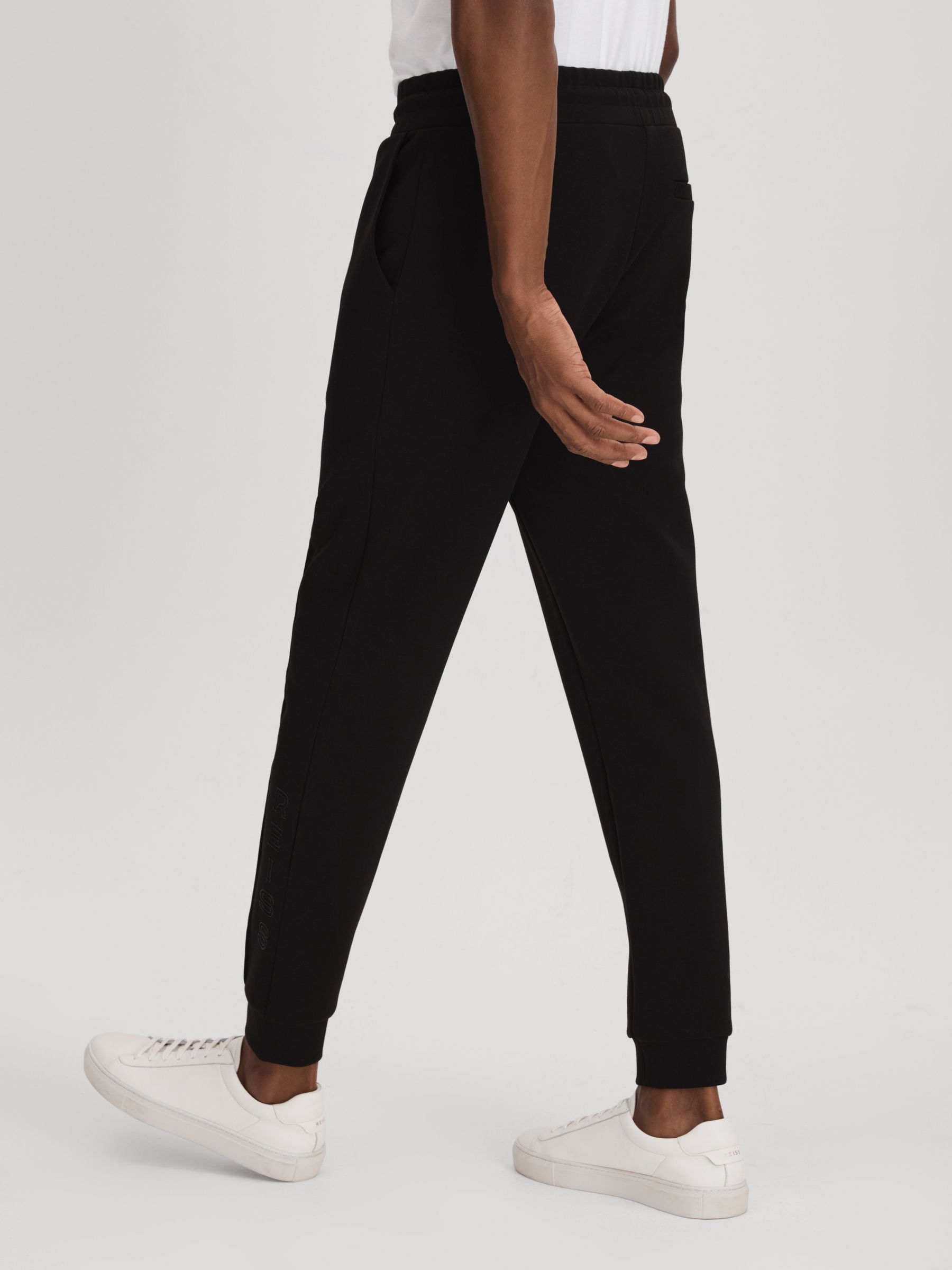 Interlock Jersey Joggers in Black - Image 6 of 7