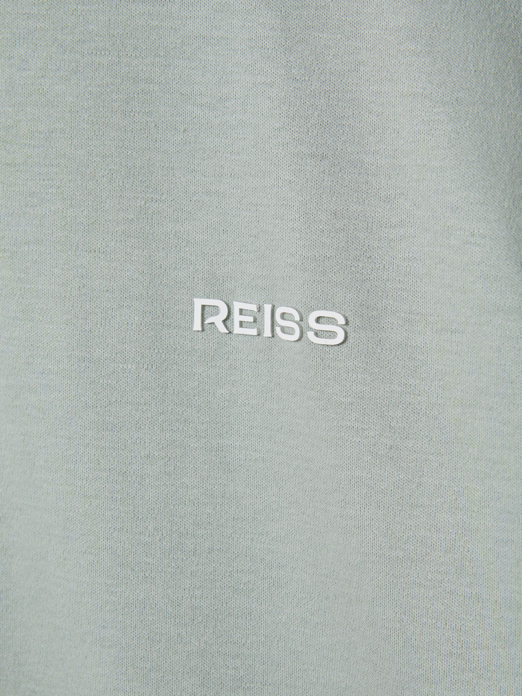 Slim Fit Cotton Polo Shirt in Sage - Image 6 of 6