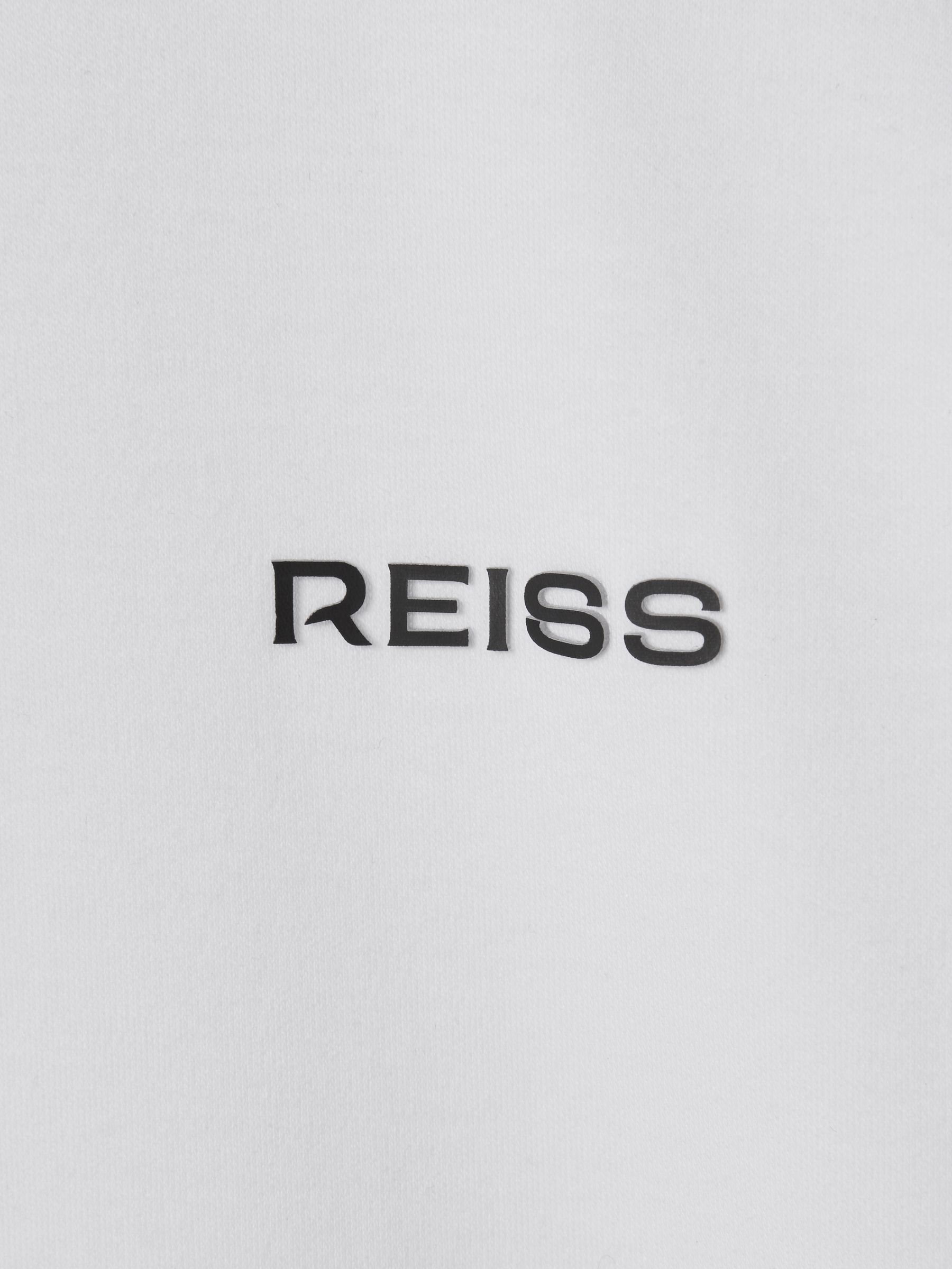 Slim Fit Cotton Polo Shirt in White - Image 6 of 6