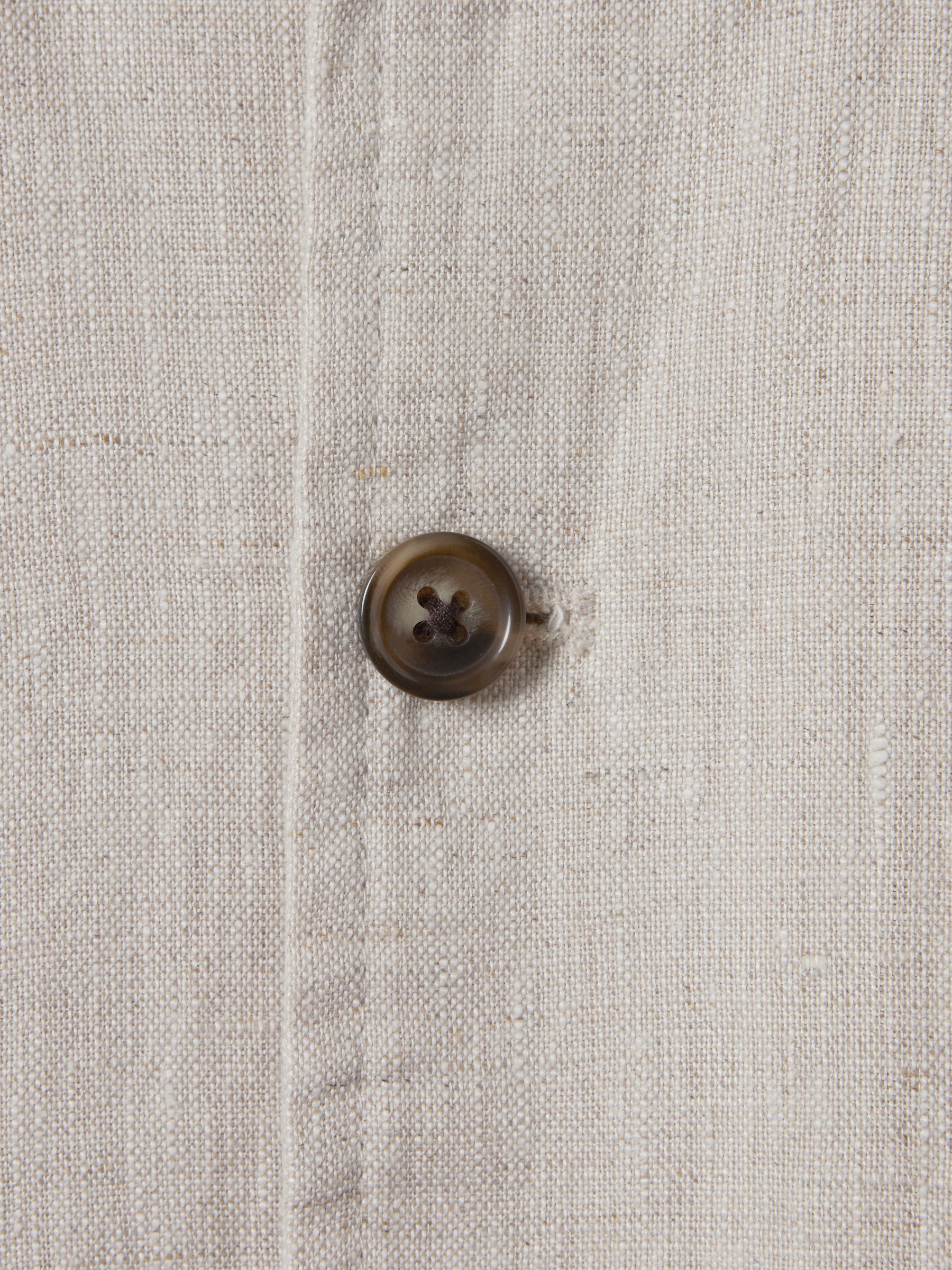 9-13 yrs Linen Elasticated Trim Bomber Jacket in Stone - Image 6 of 6