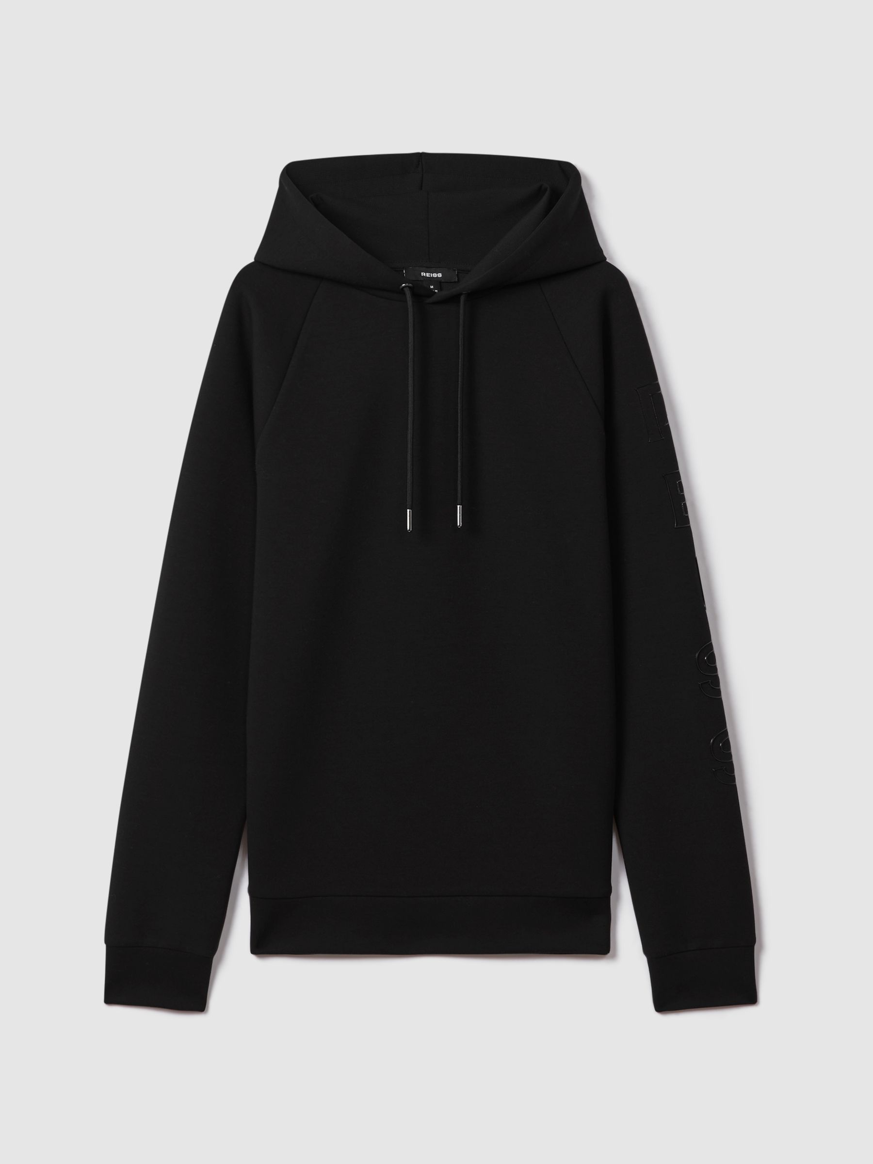 Interlock Jersey Hoodie in Black - Image 2 of 7