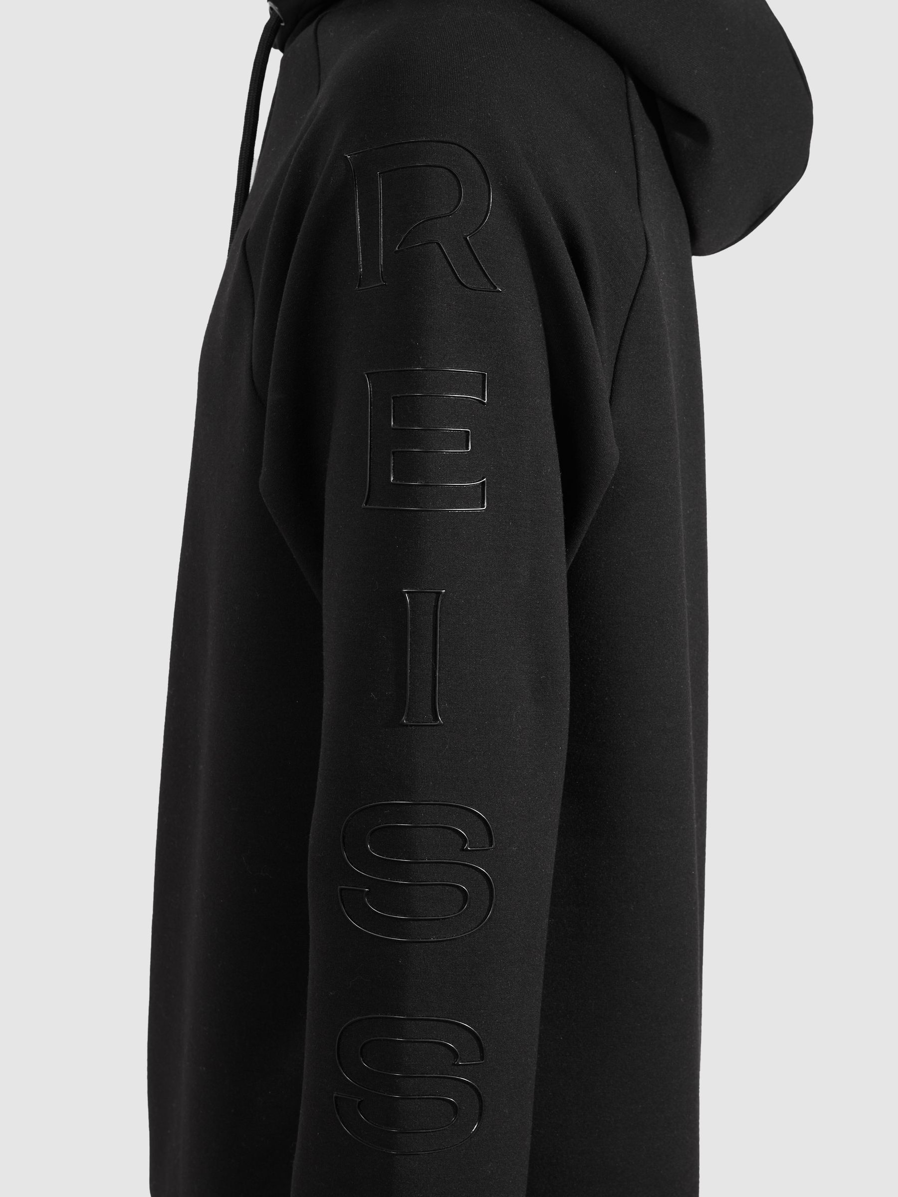 Interlock Jersey Hoodie in Black - Image 3 of 7