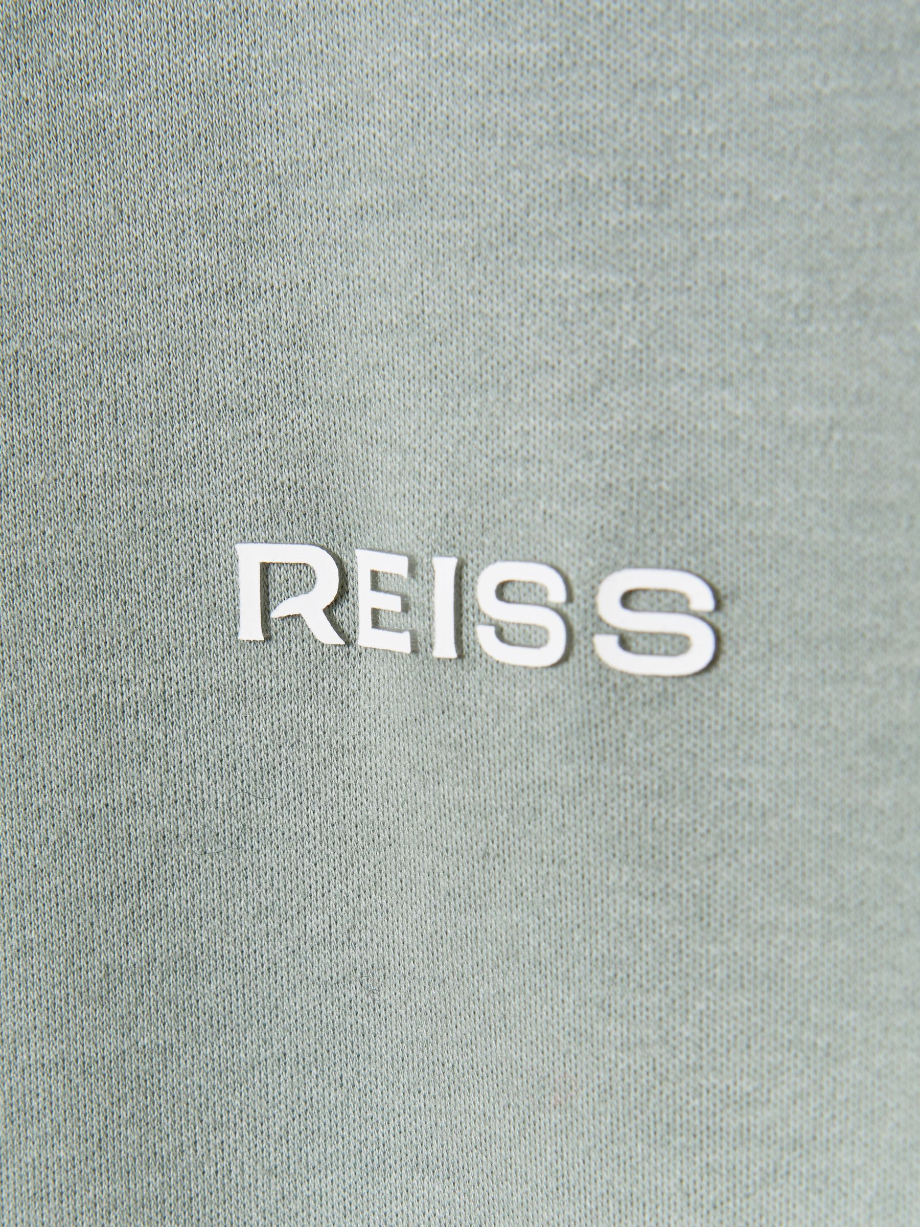 Slim Fit Cotton Crew T-Shirt in Sage - Image 6 of 6