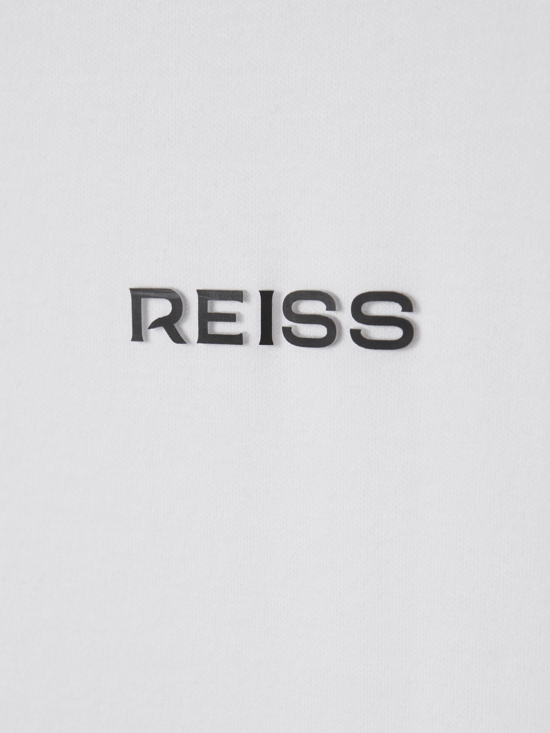 Slim Fit Cotton Crew T-Shirt in White - Image 6 of 6