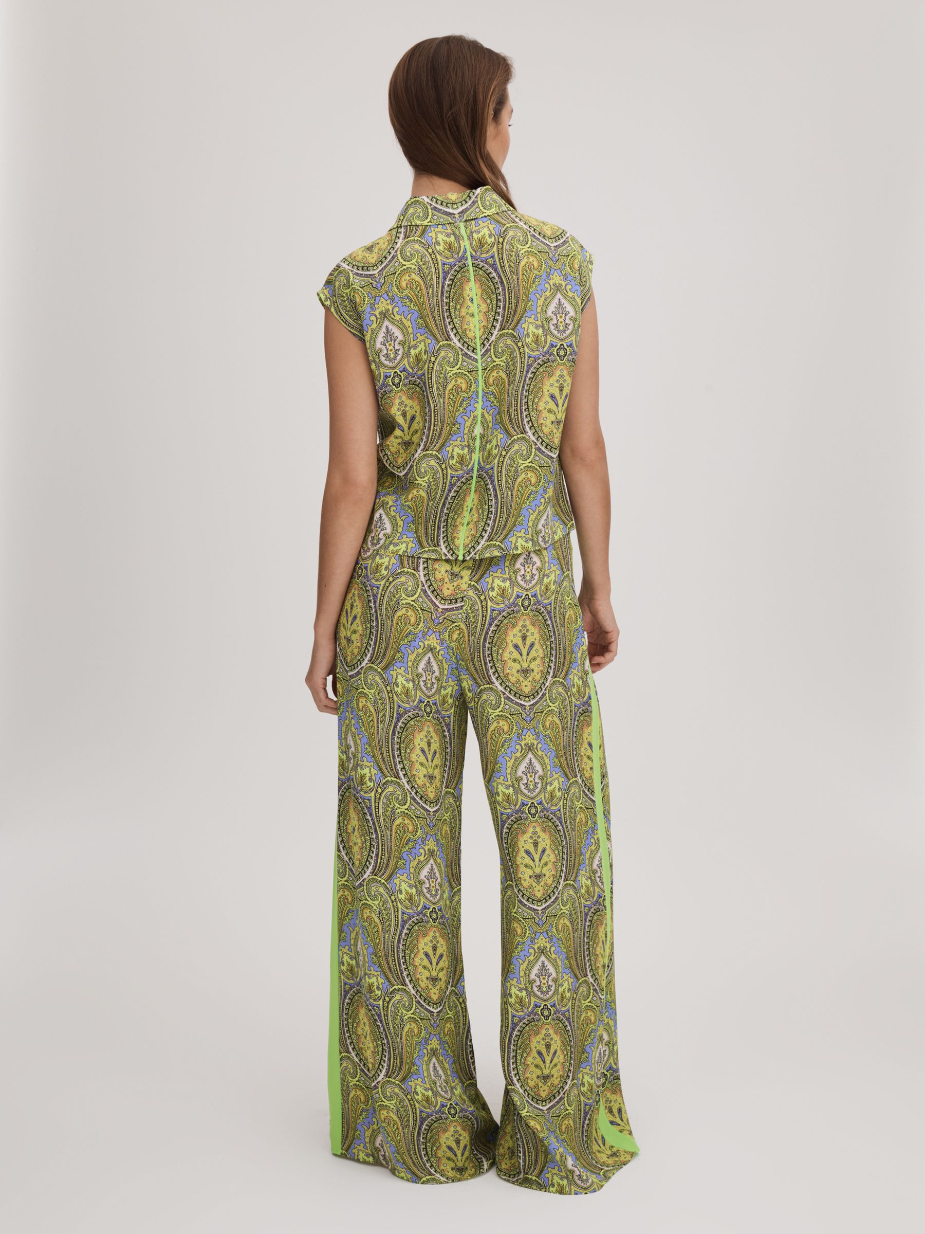 Florere Printed Cropped Top in Lime/Green - Image 5 of 7