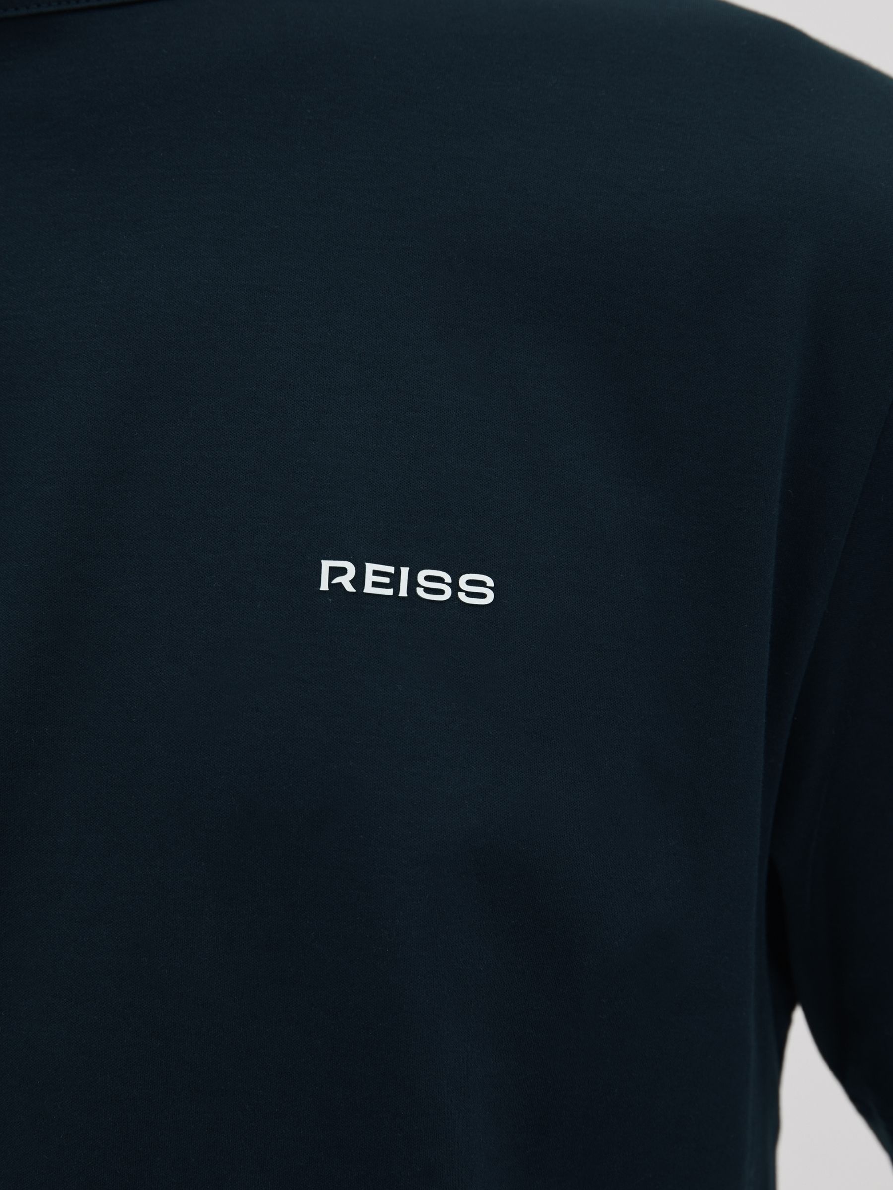 Slim Fit Cotton Crew T-Shirt in Navy - Image 4 of 6