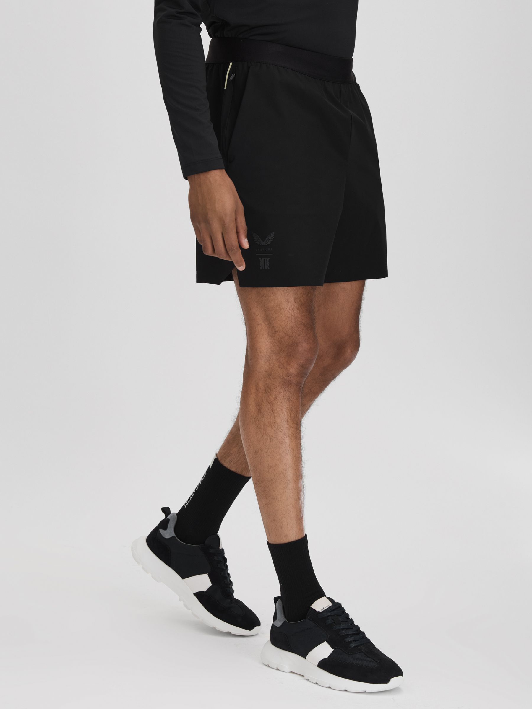 Castore Water Repellent Shorts in Onyx Black - Image 1 of 6 Castore Water Repellent Shorts in Onyx Black - Image 1 of 6