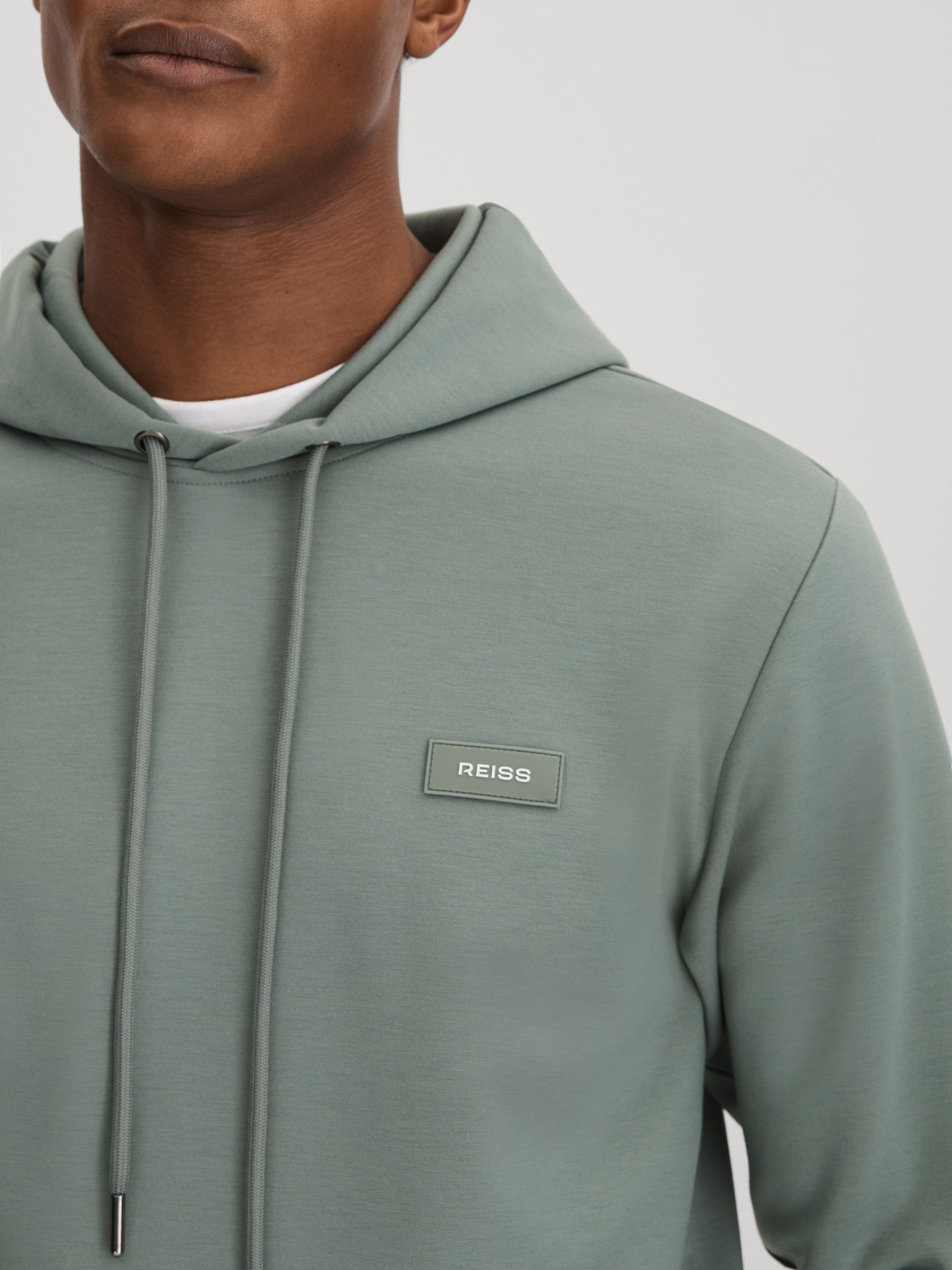 Interlock Jersey Hoodie in Sage - Image 4 of 6