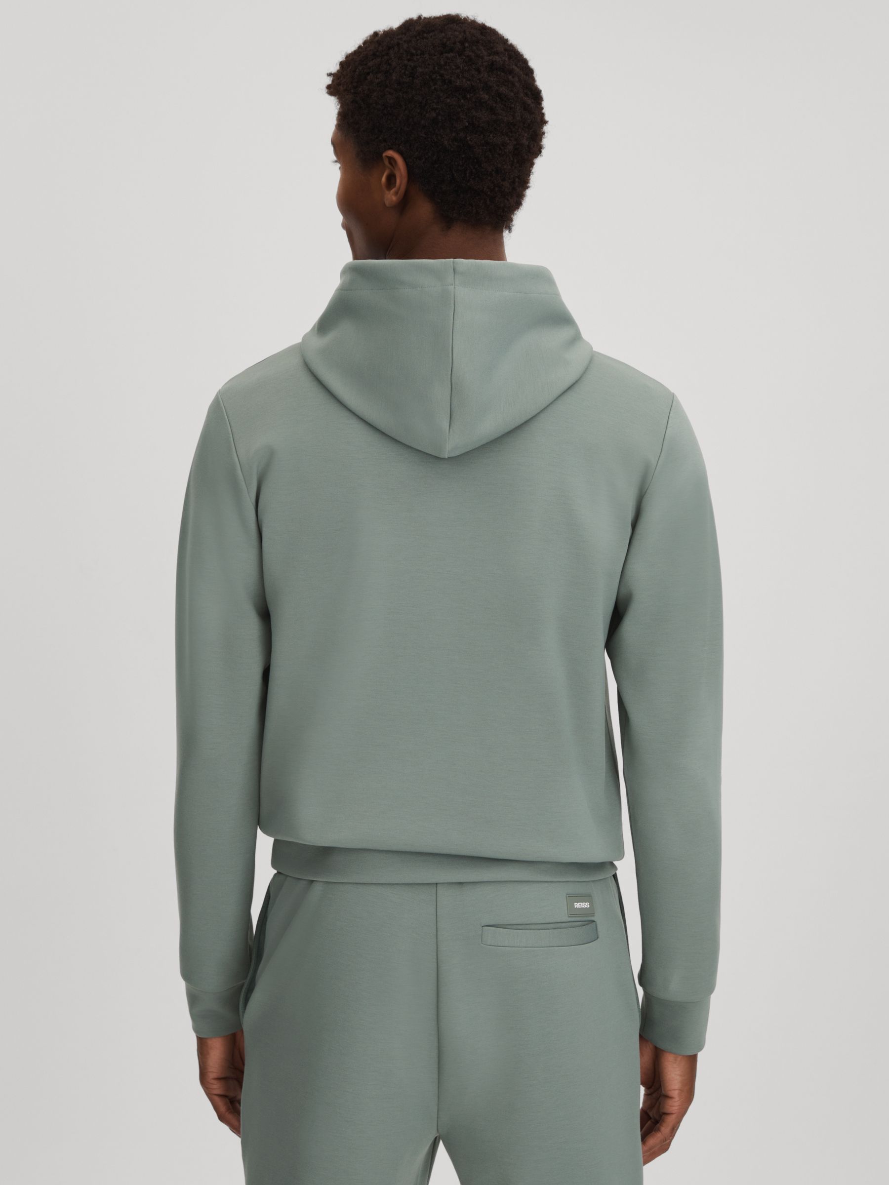 Interlock Jersey Hoodie in Sage - Image 5 of 6