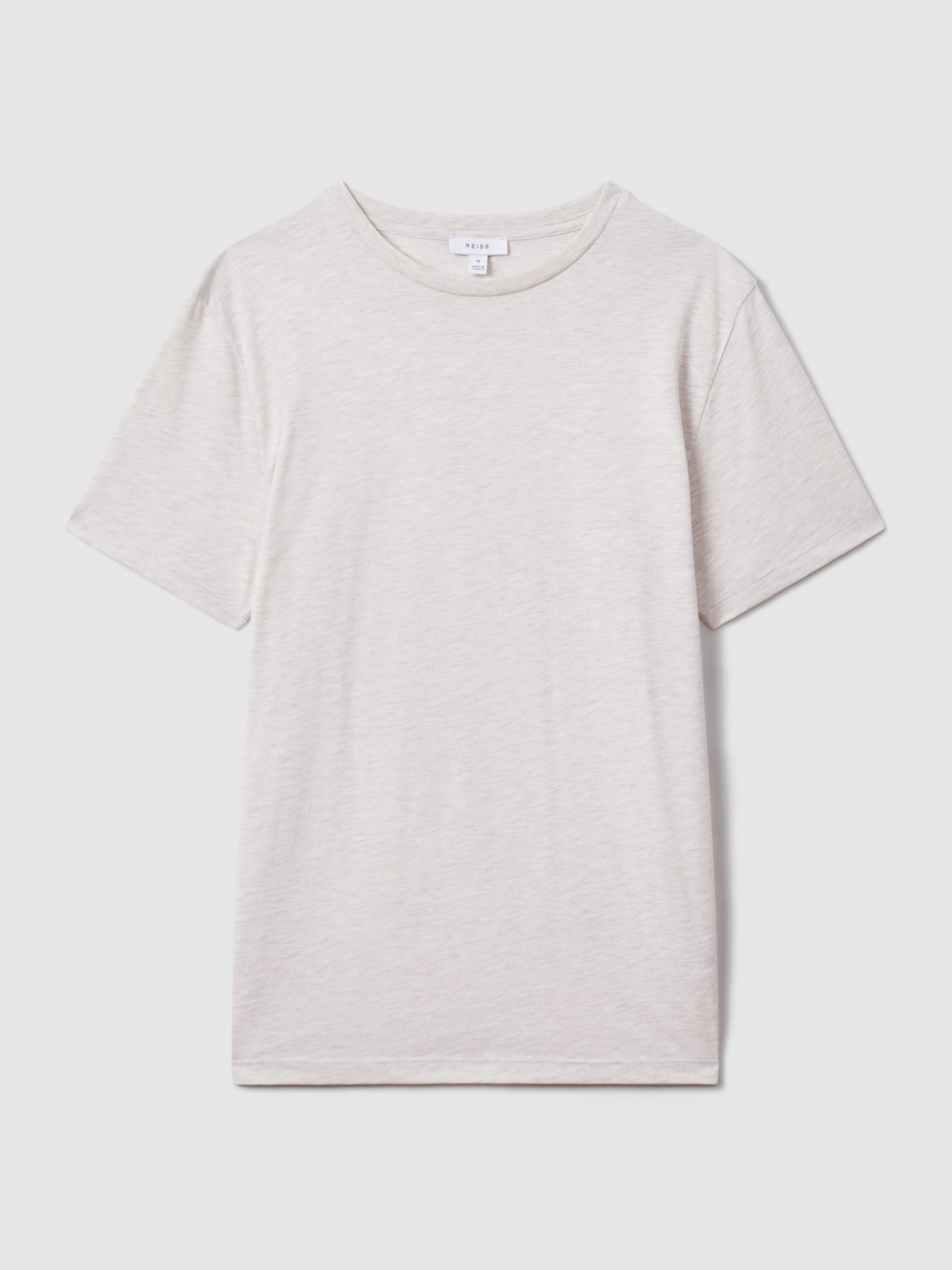 Crew Neck T-Shirt in Wheat Melange - Image 2 of 5