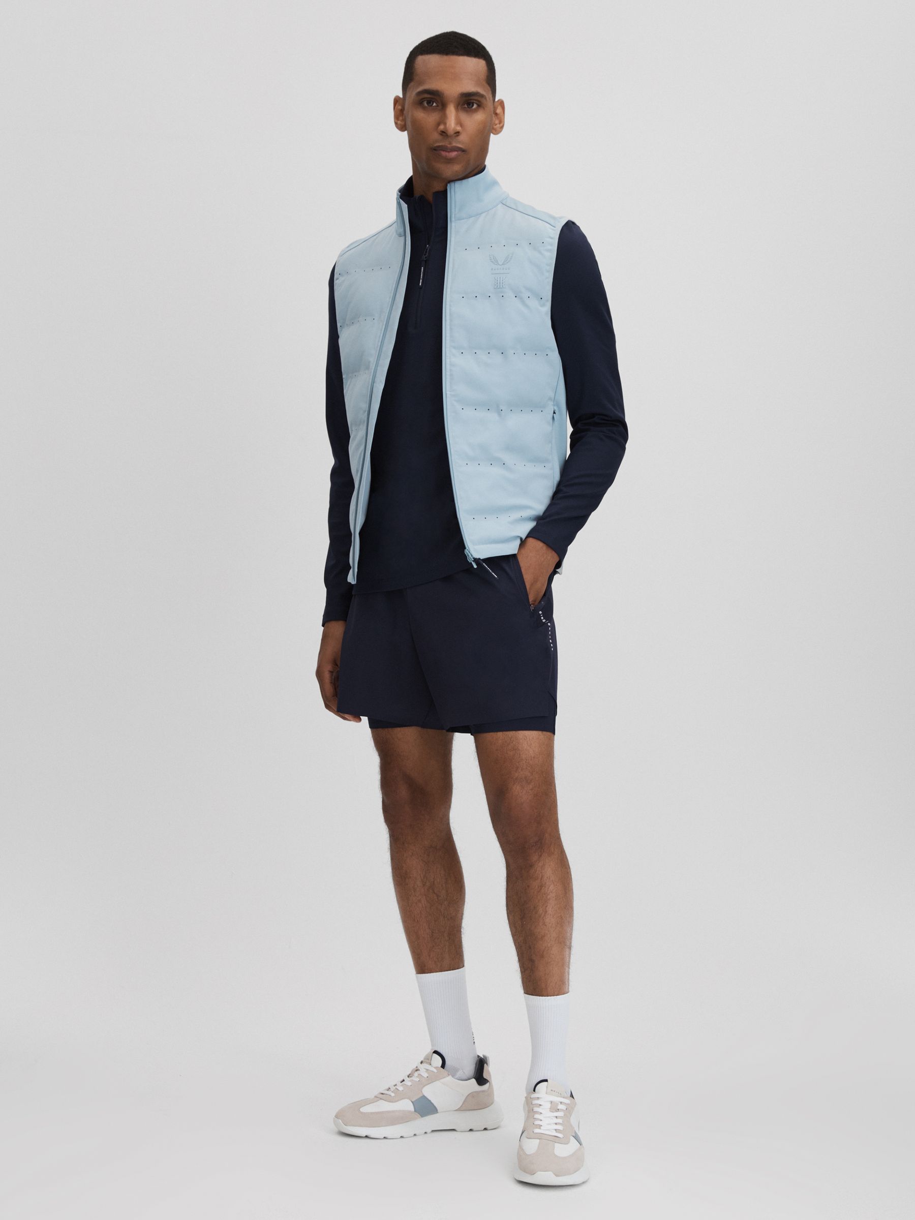 Castore Water Repellent 2-in-1 Shorts in Midnight Navy - Image 3 of 7