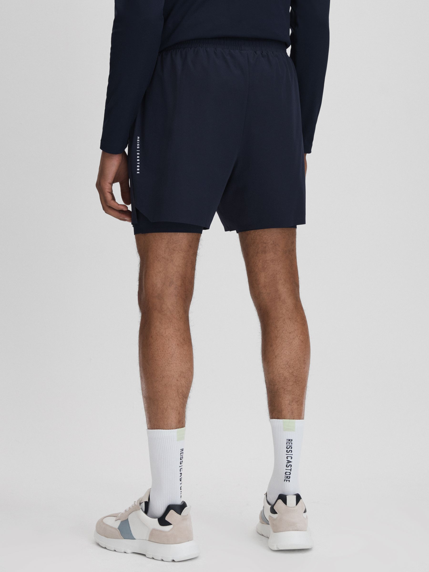 Castore Water Repellent 2-in-1 Shorts in Midnight Navy - Image 5 of 7