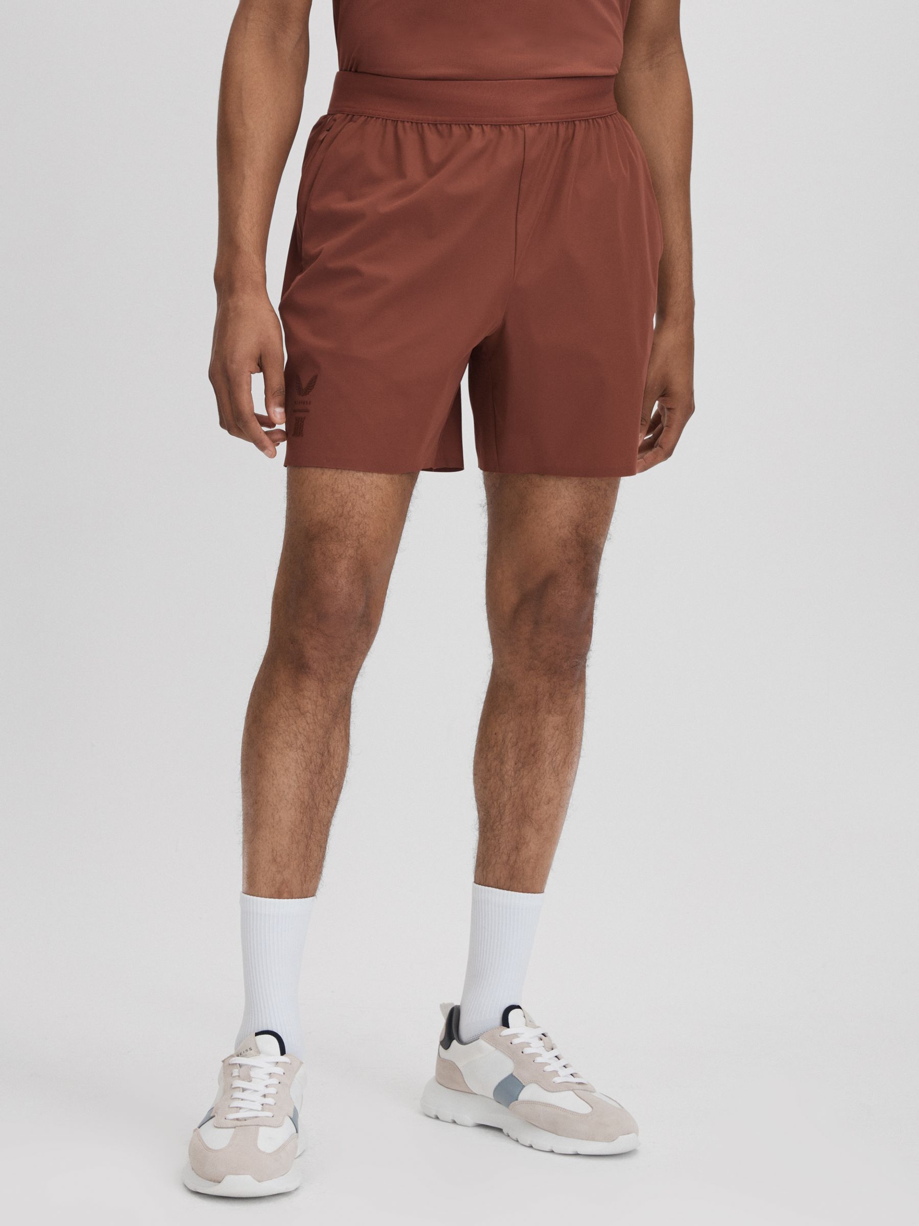 Castore Water Repellent Shorts in Rust - Image 1 of 7