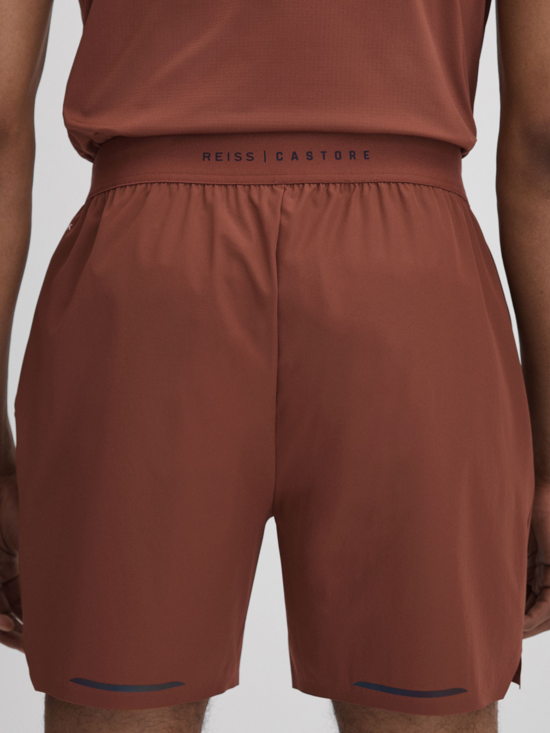 Castore Water Repellent Shorts in Rust - Image 6 of 7