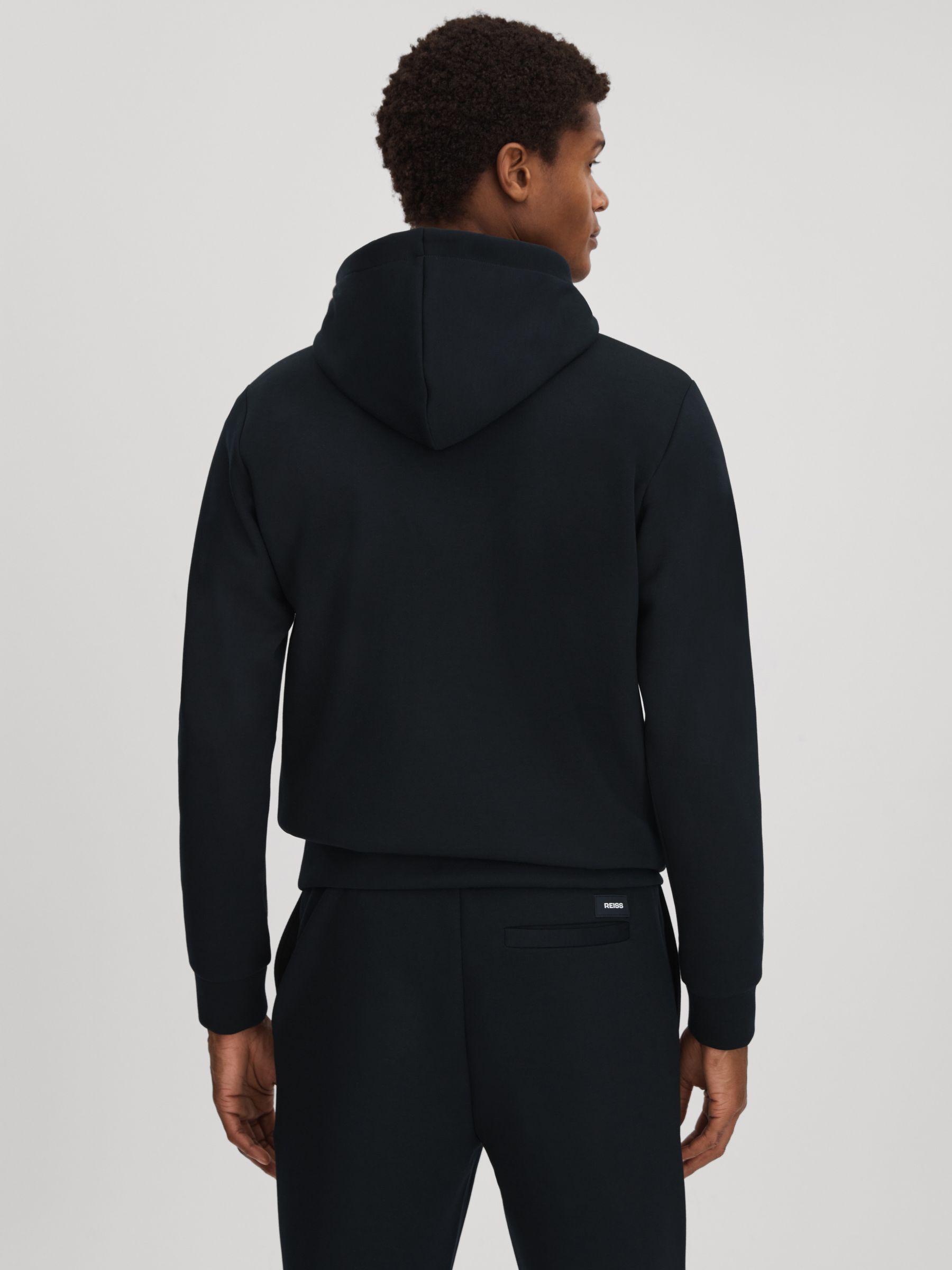 Interlock Jersey Hoodie in Navy - Image 5 of 6