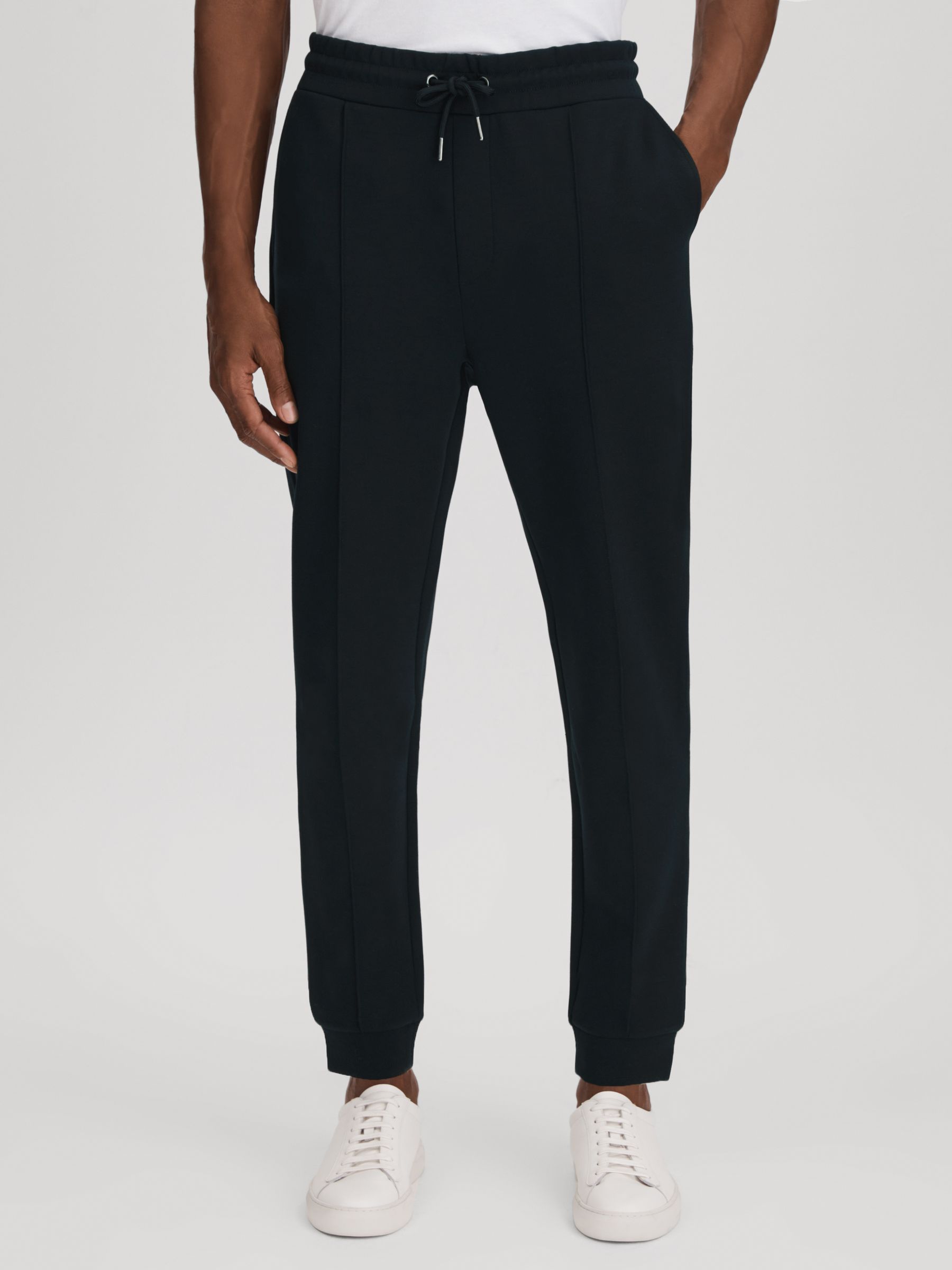 Interlock Jersey Joggers in Navy - Image 1 of 7