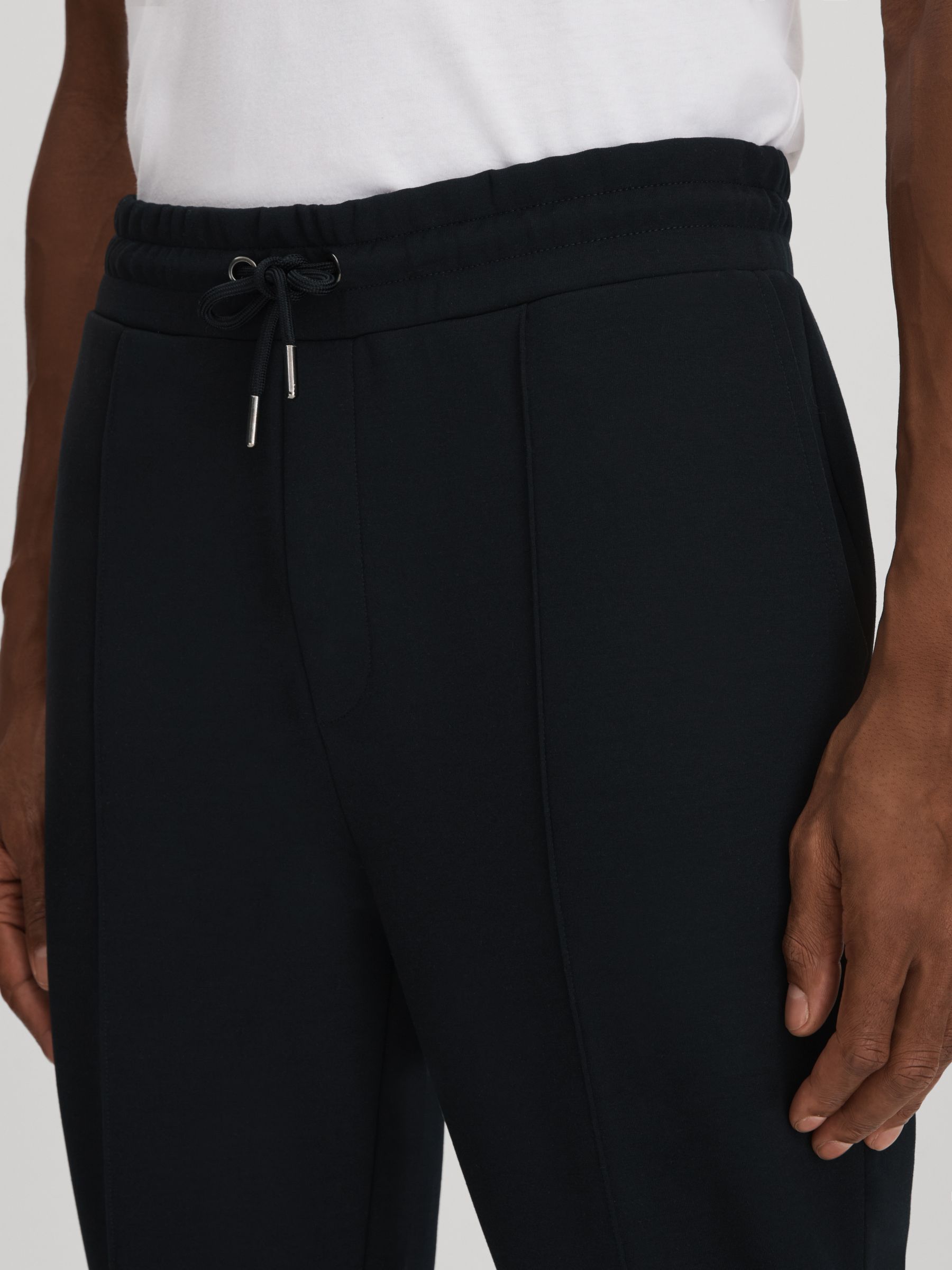 Interlock Jersey Joggers in Navy - Image 4 of 7